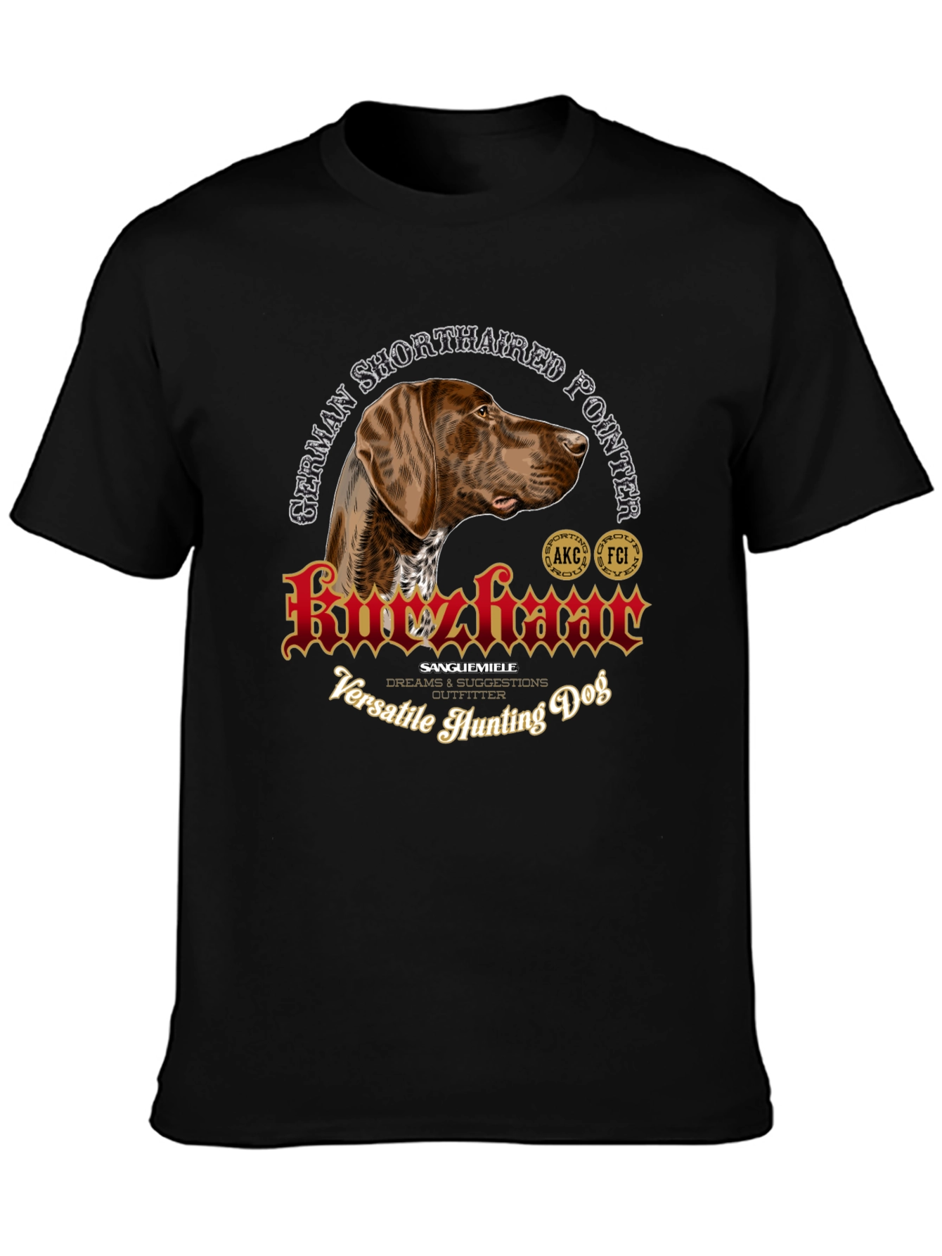 German Shorthaired Pointer Hunting Dog T-Shirt
