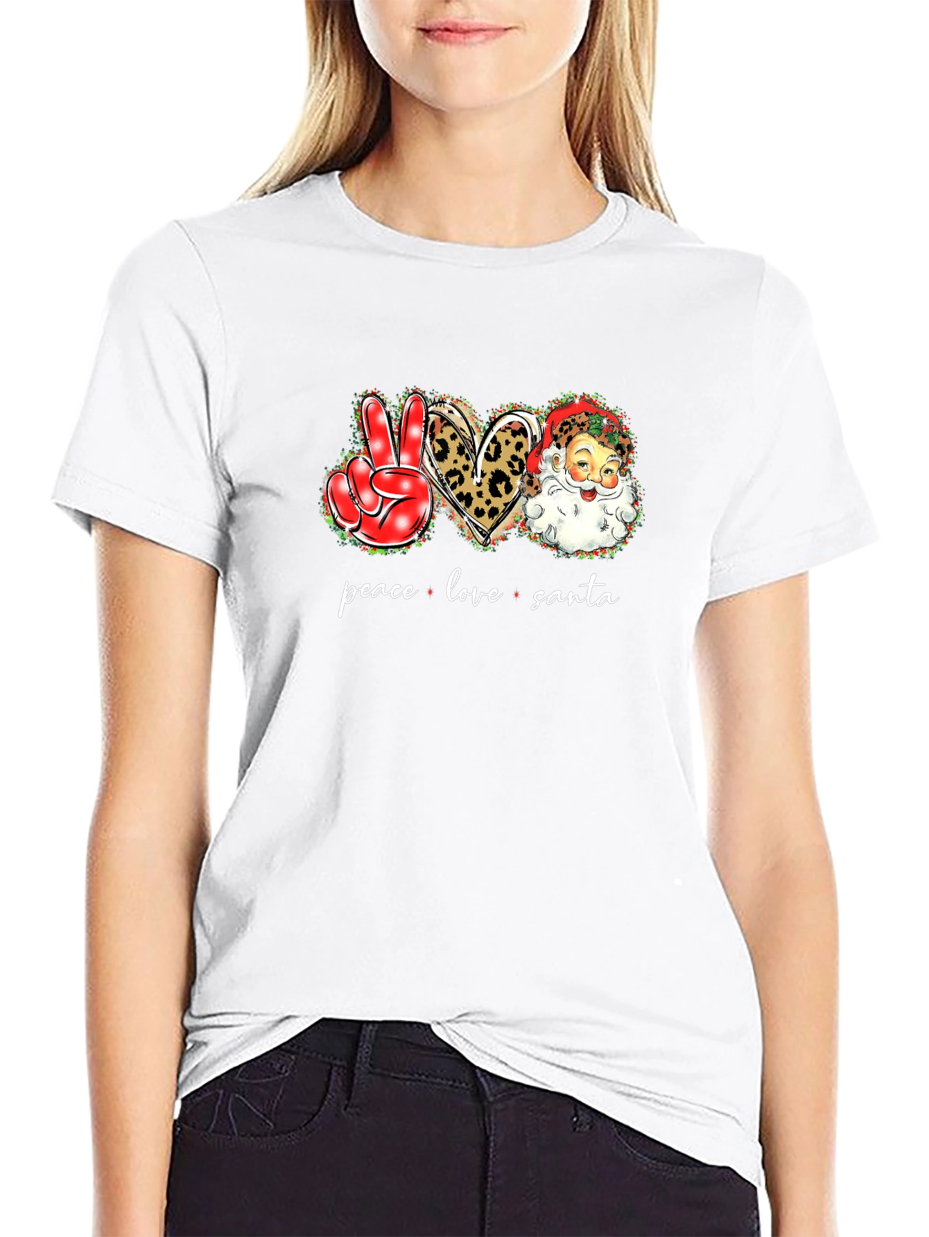 Peace Love Santa T-Shirt