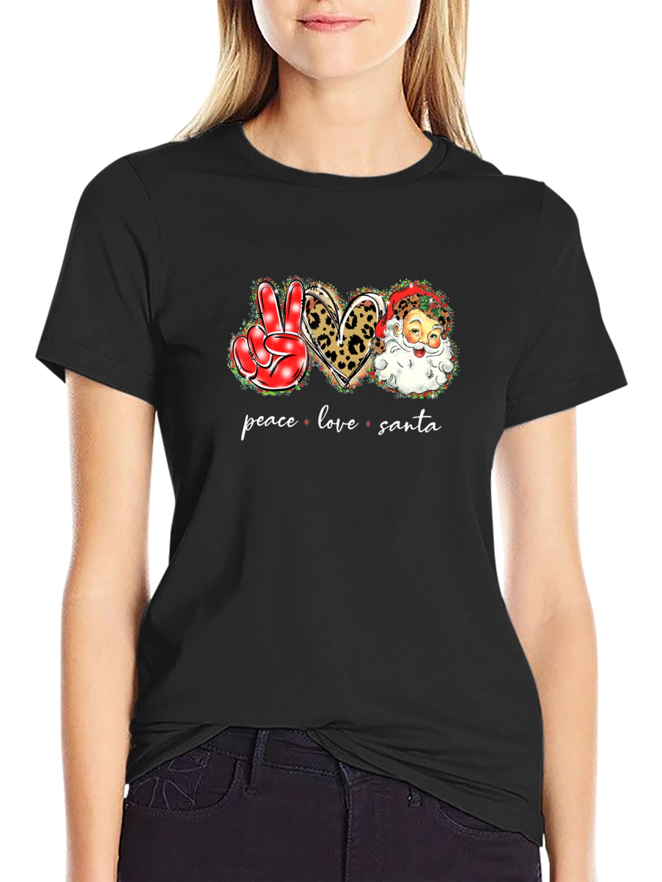Peace Love Santa T-Shirt
