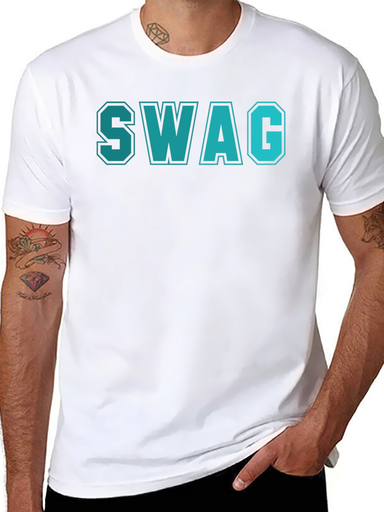 Cool SWAG Tee - Black Cotton Blend T-Shirt