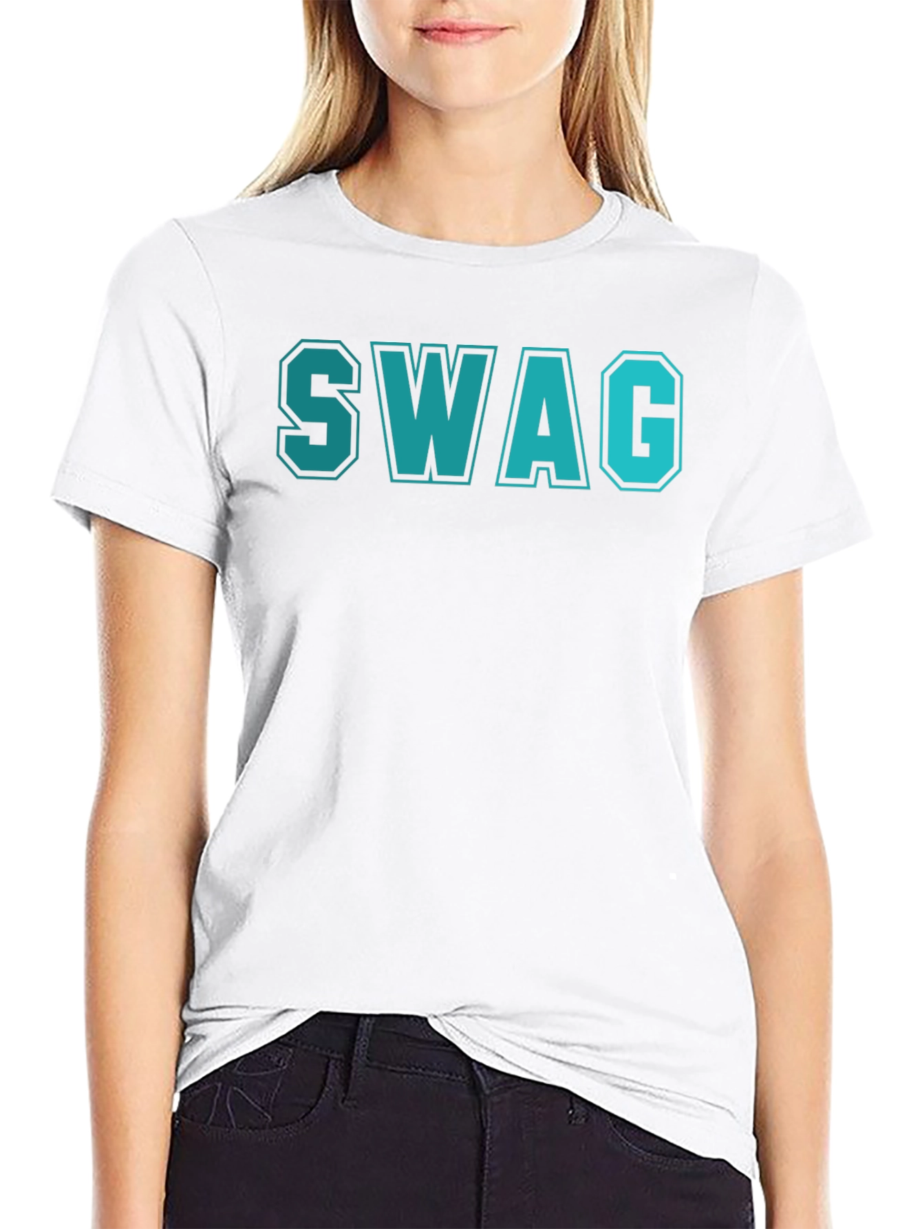 Cool SWAG Tee - Black Cotton Blend T-Shirt
