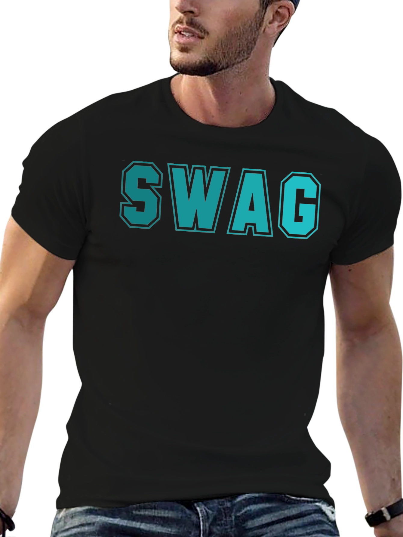 Cool SWAG Tee - Black Cotton Blend T-Shirt