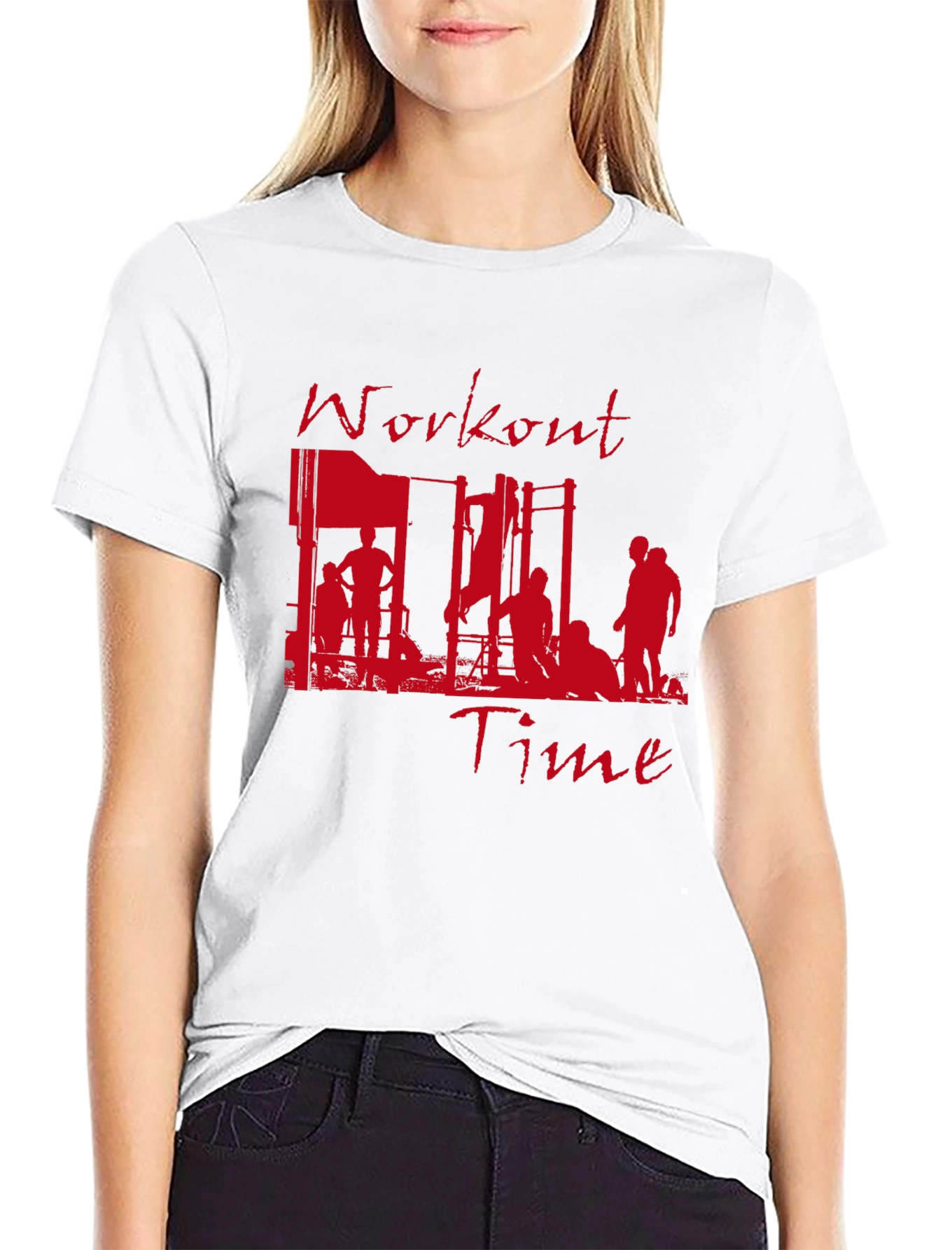 Workout Time Graphic Tee - Gym Motivation Shirt