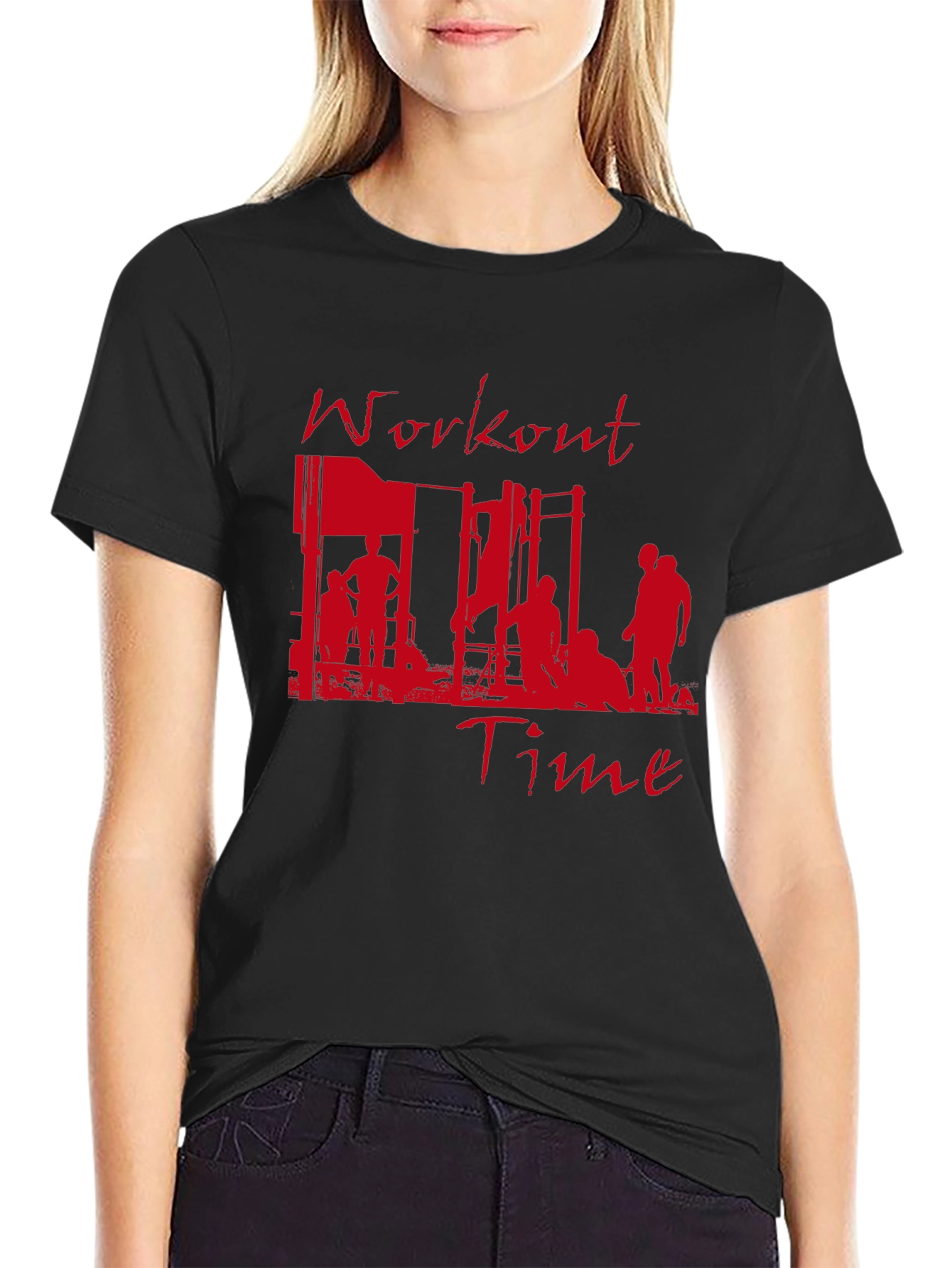 Workout Time Graphic Tee - Gym Motivation Shirt