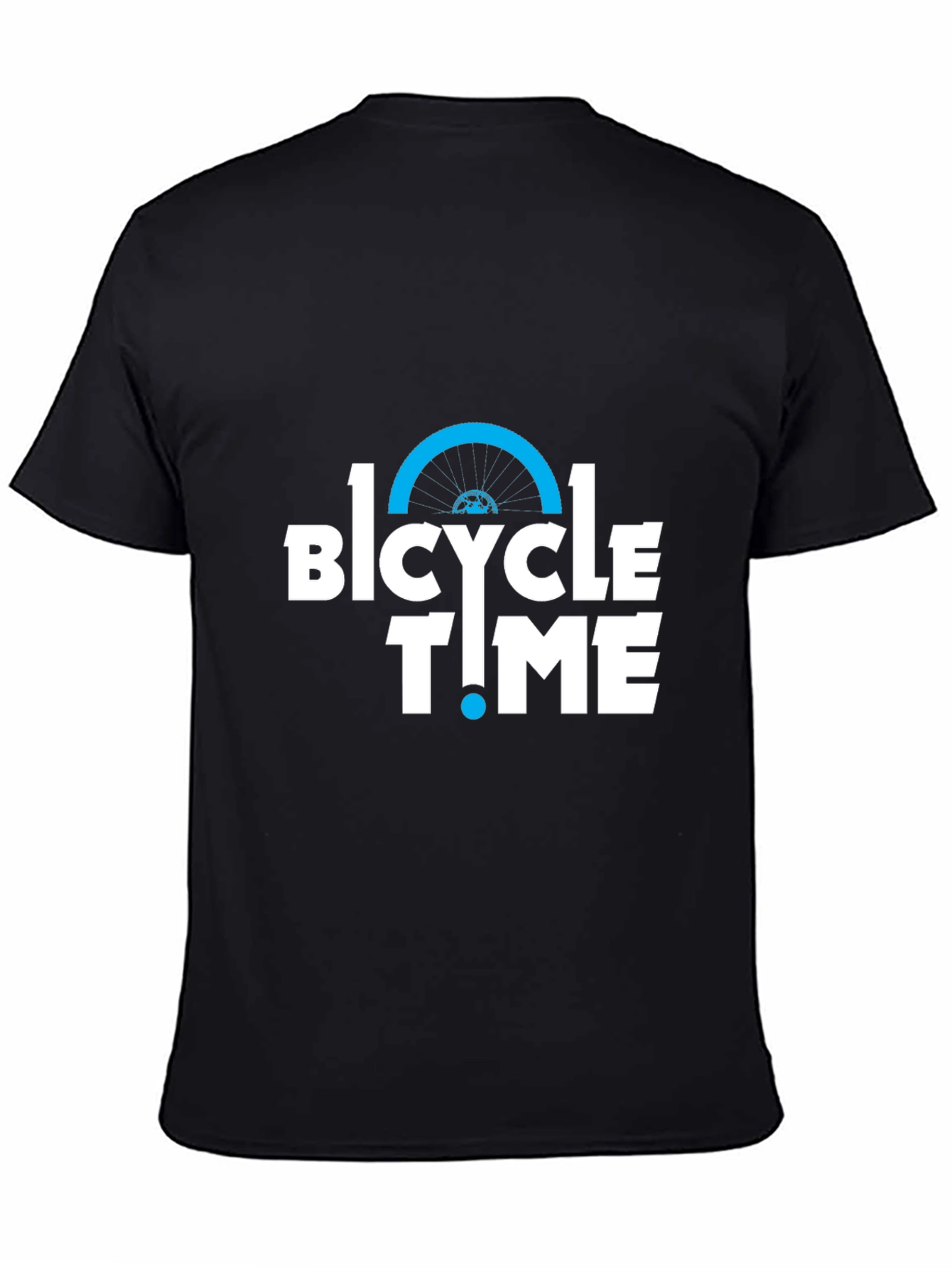Bicycle Time Graphic Tee - Black Cotton T-Shirt