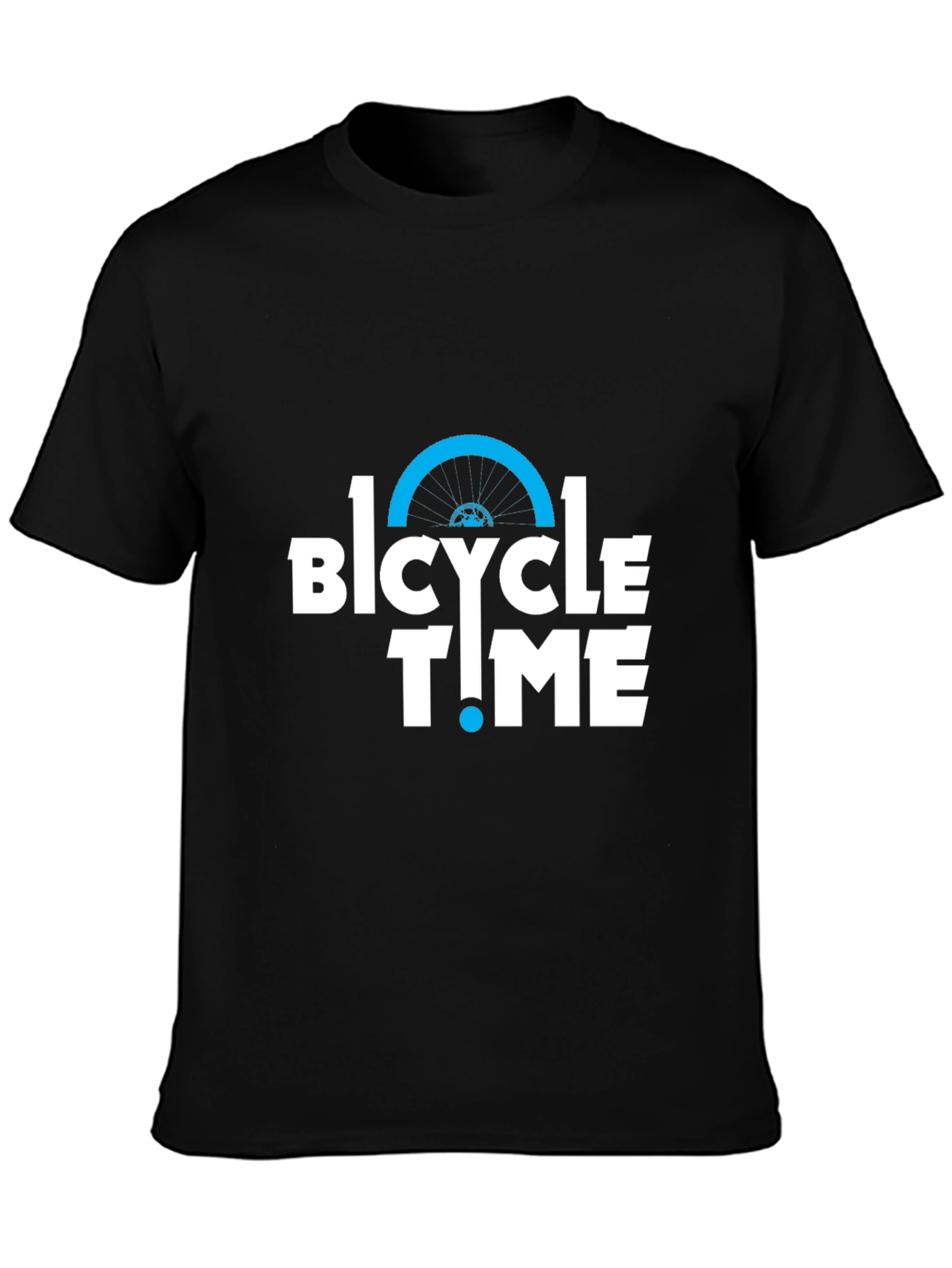 Bicycle Time Graphic Tee - Black Cotton T-Shirt