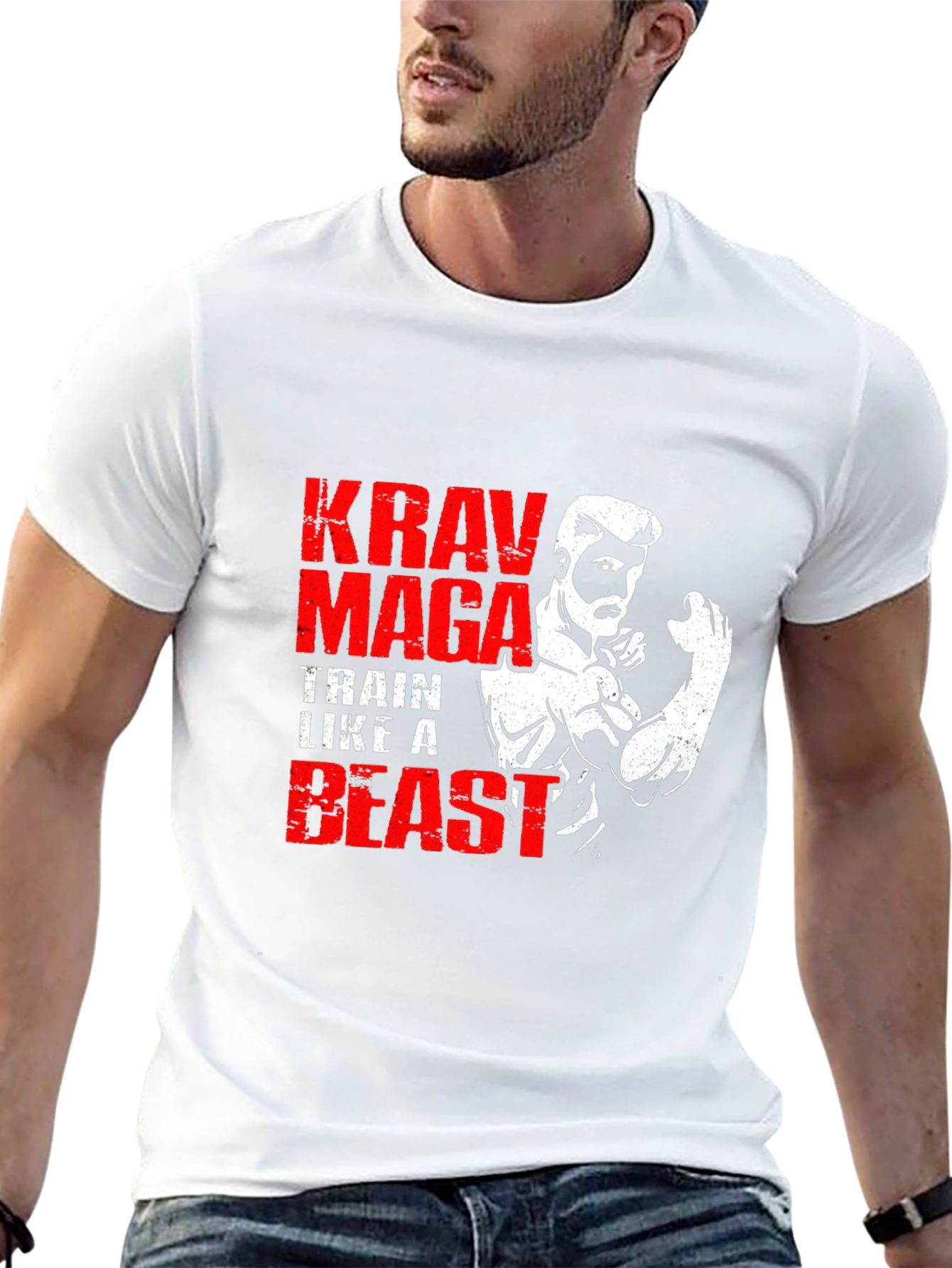 Krav Maga Train Like a Beast Black T-Shirt