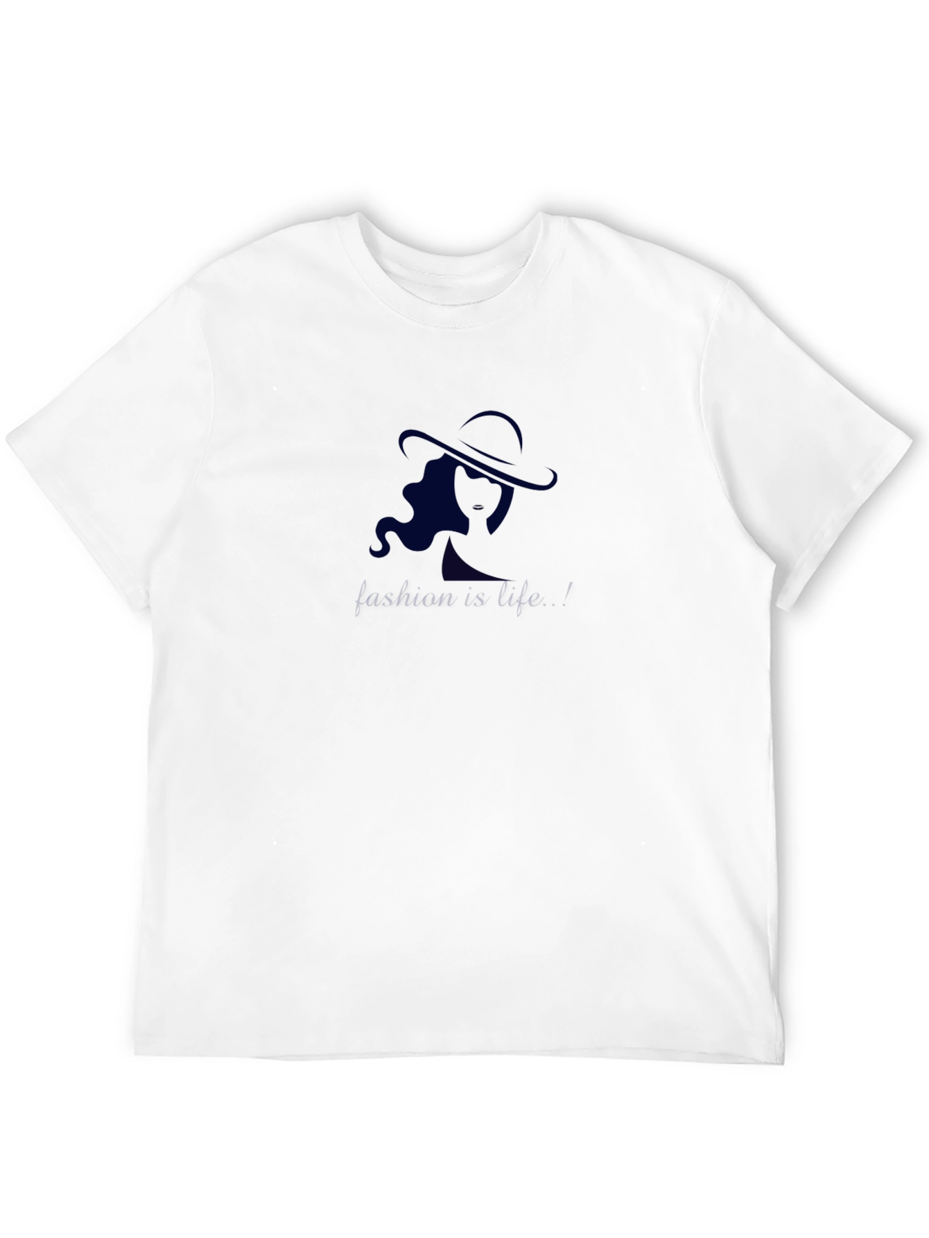Stylish Black T-Shirt with Lady Silhouette Design