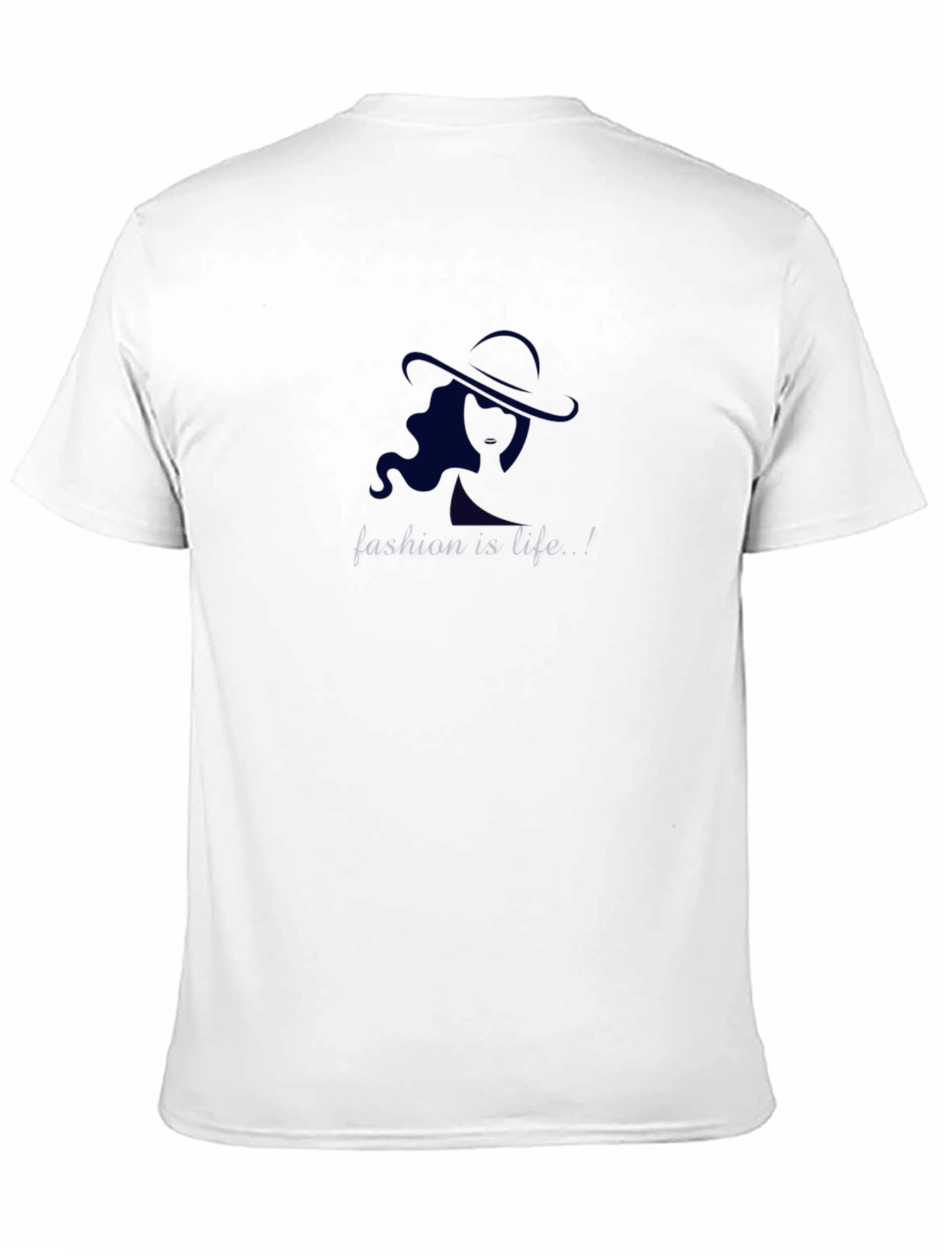 Stylish Black T-Shirt with Lady Silhouette Design