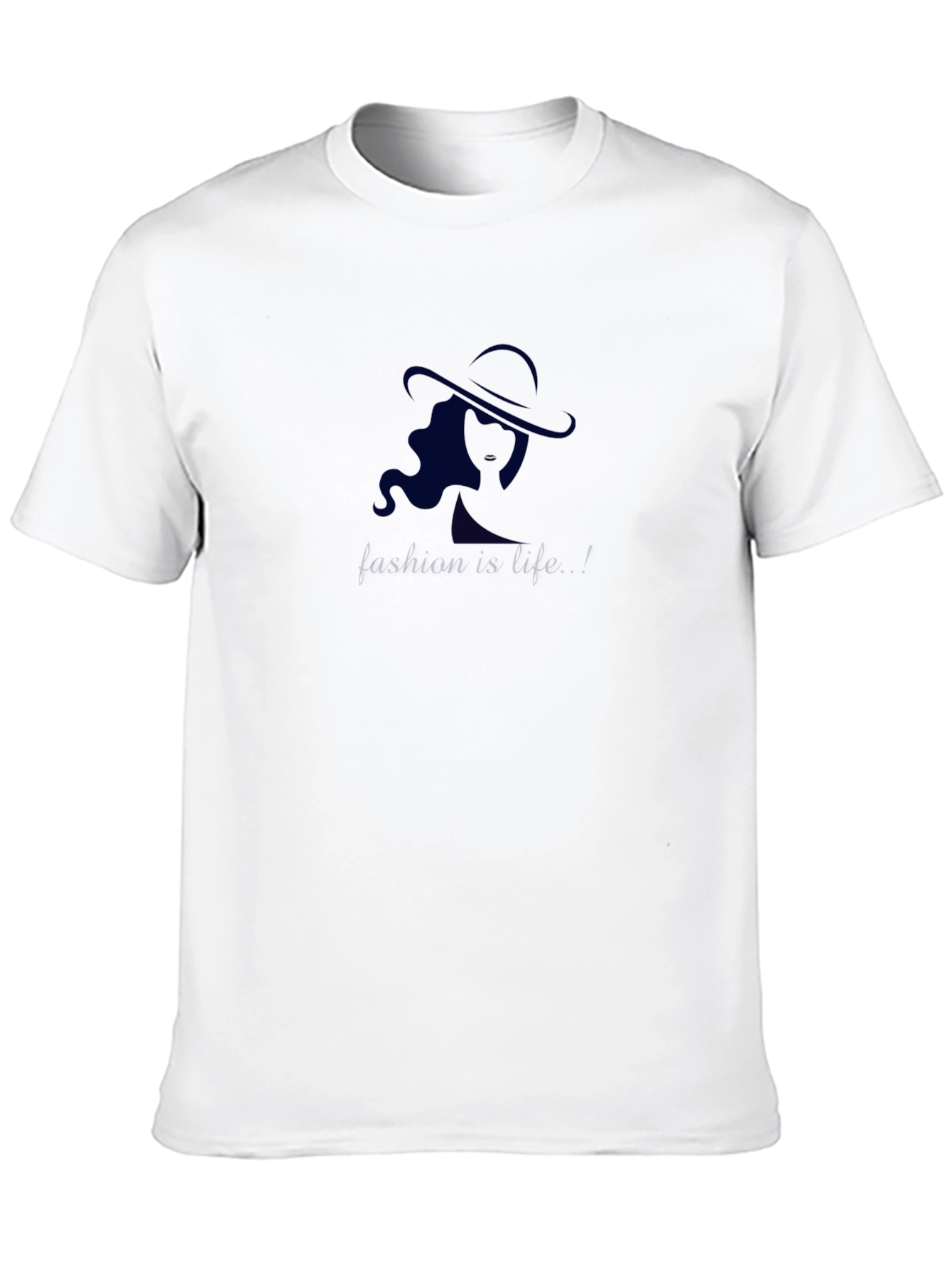 Stylish Black T-Shirt with Lady Silhouette Design