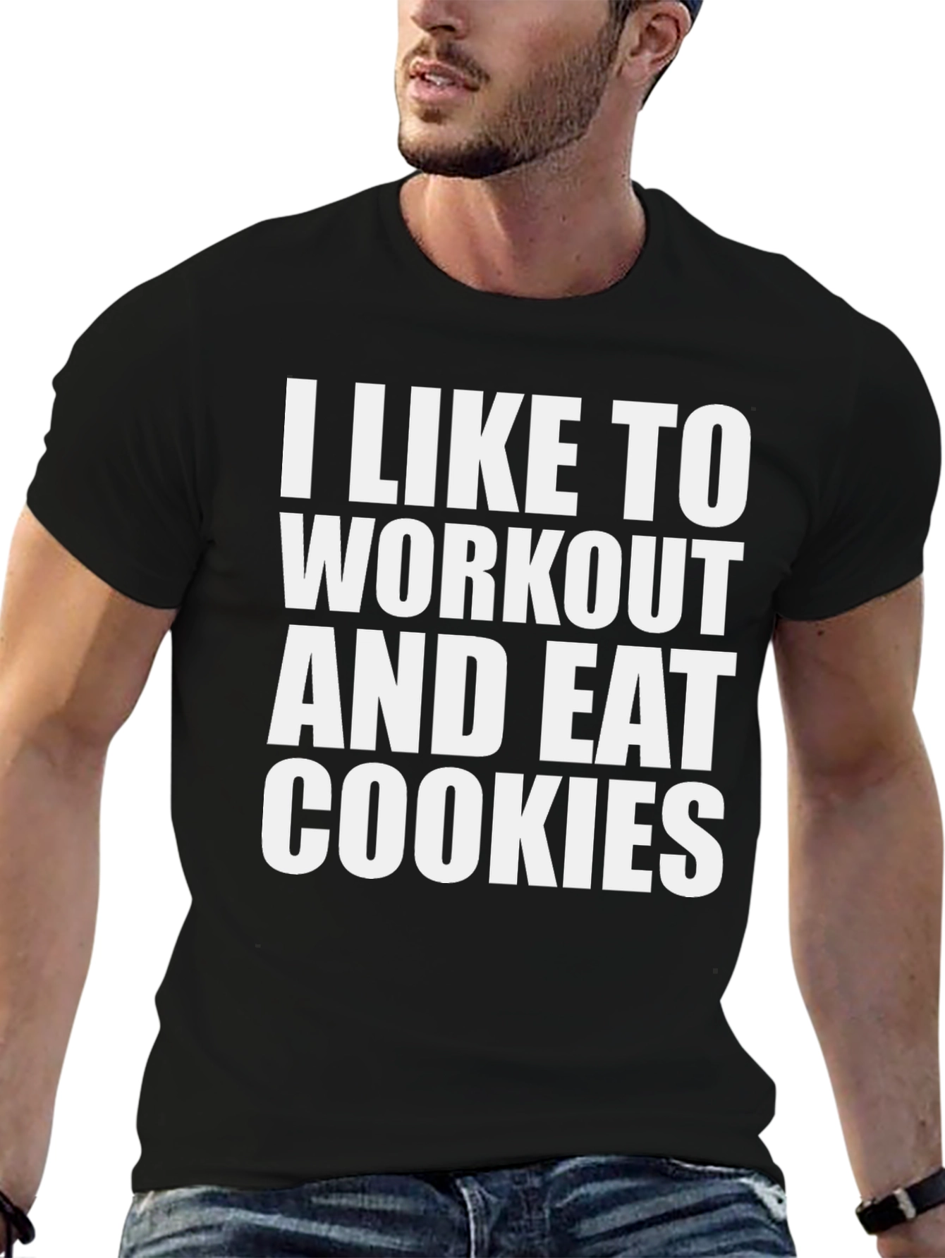 Workout & Cookies Black T-Shirt
