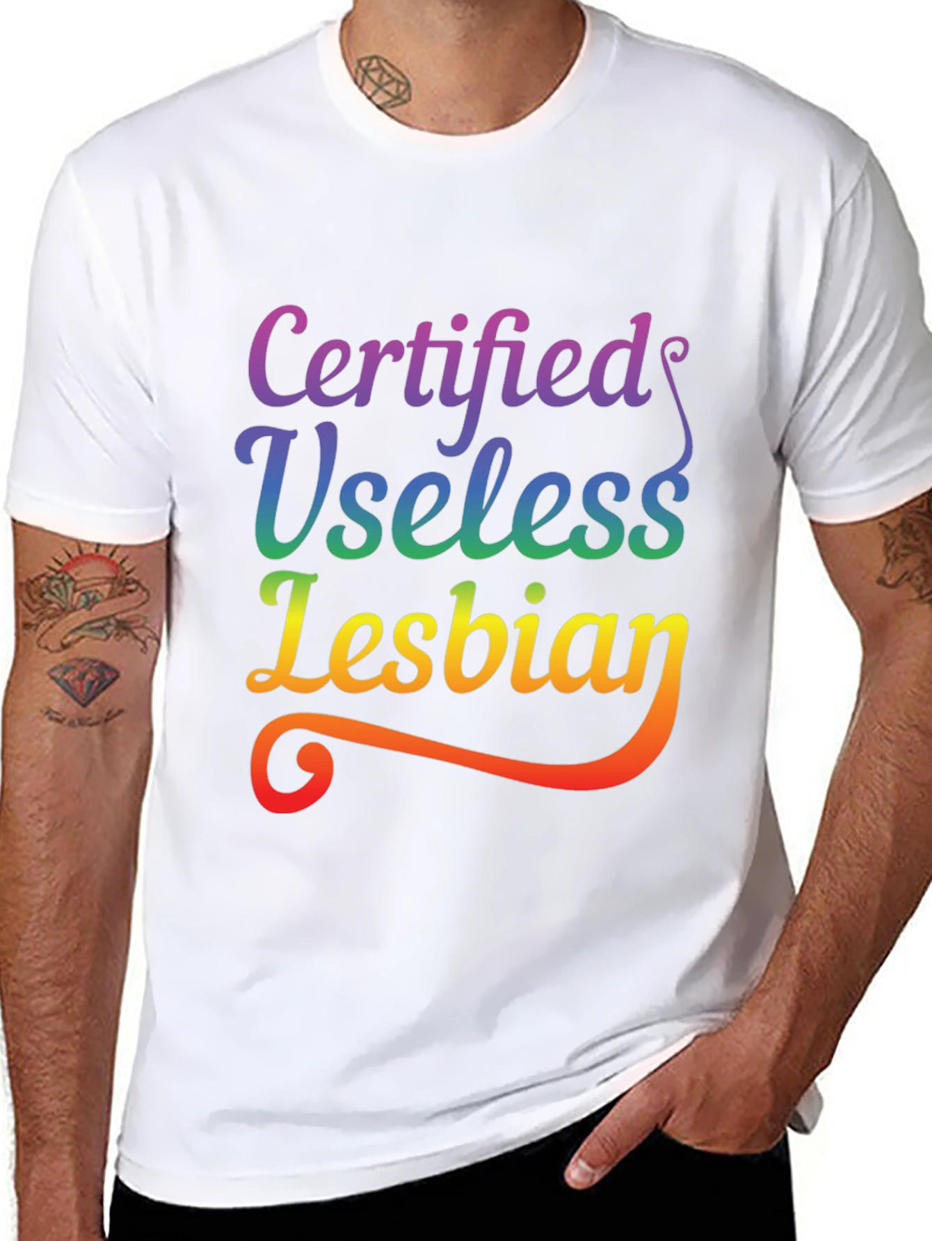 Certified Useless Lesbian Pride T-Shirt