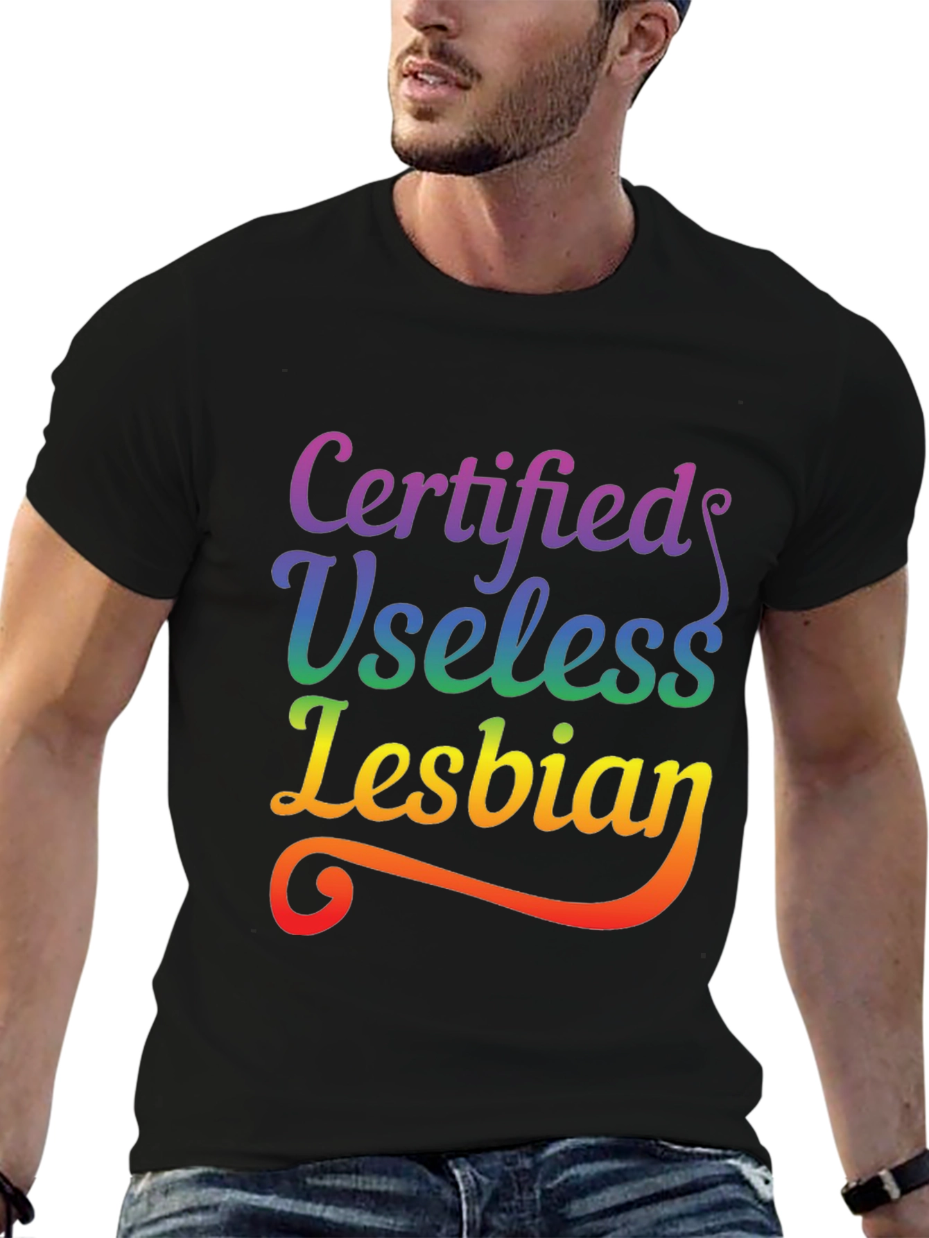 Certified Useless Lesbian Pride T-Shirt