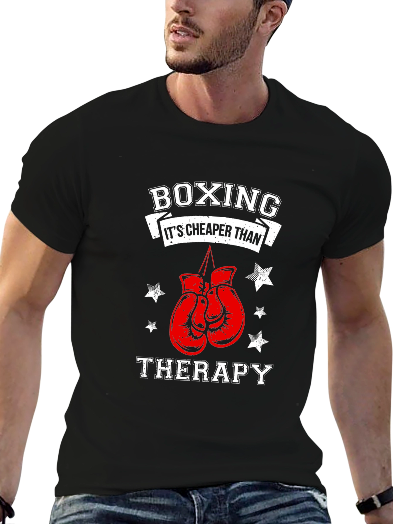 Boxing Cheaper Than Therapy Graphic Tee
