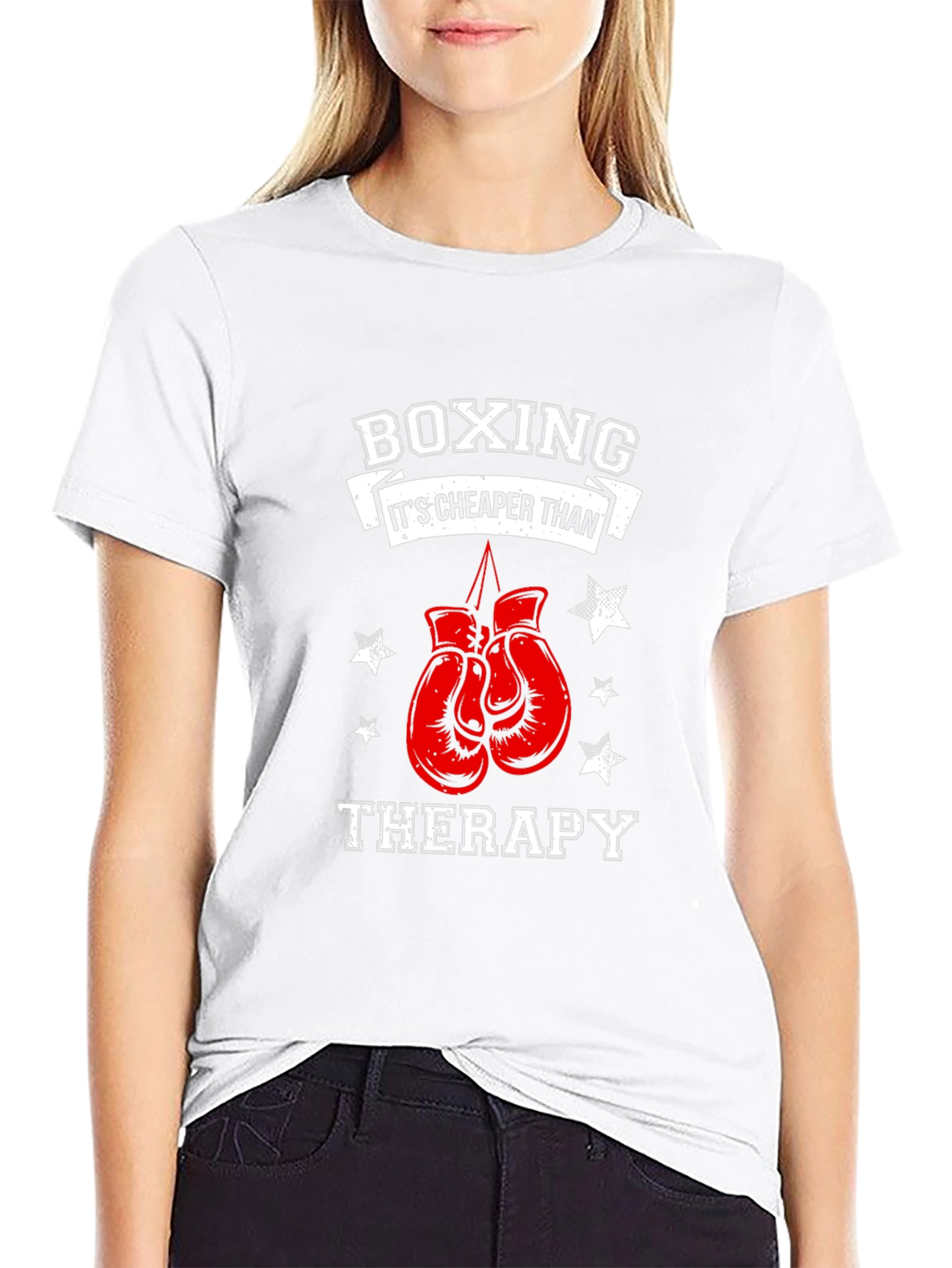 Boxing Cheaper Than Therapy Graphic Tee