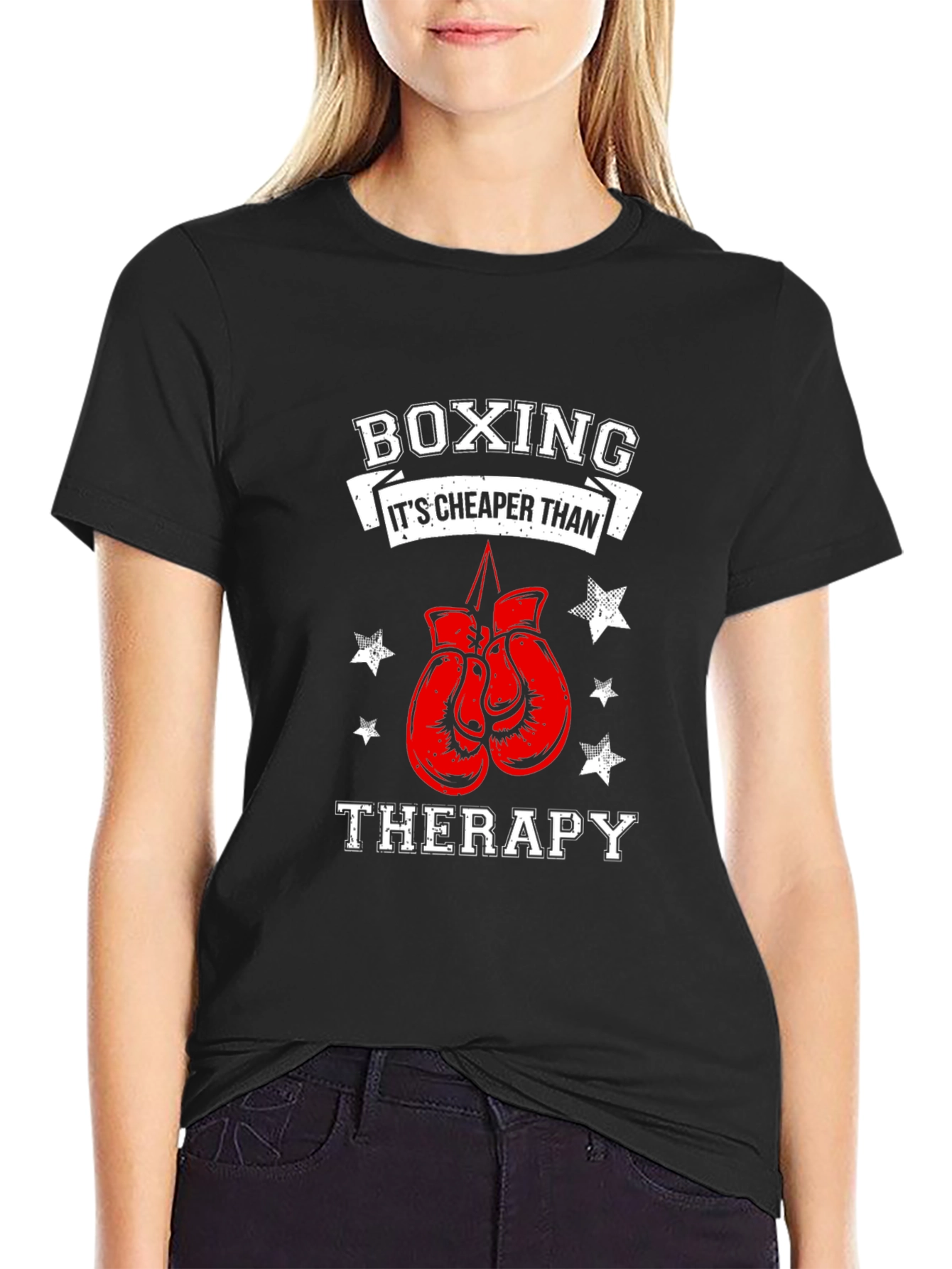 Boxing Cheaper Than Therapy Graphic Tee