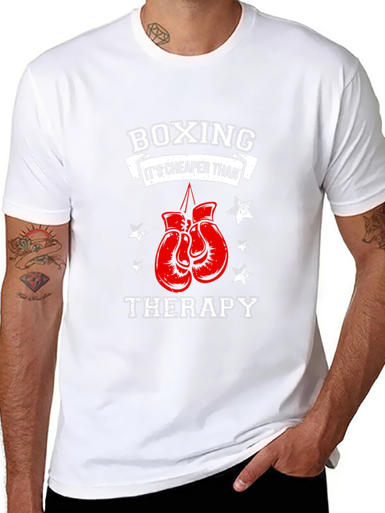 Boxing Cheaper Than Therapy Graphic Tee