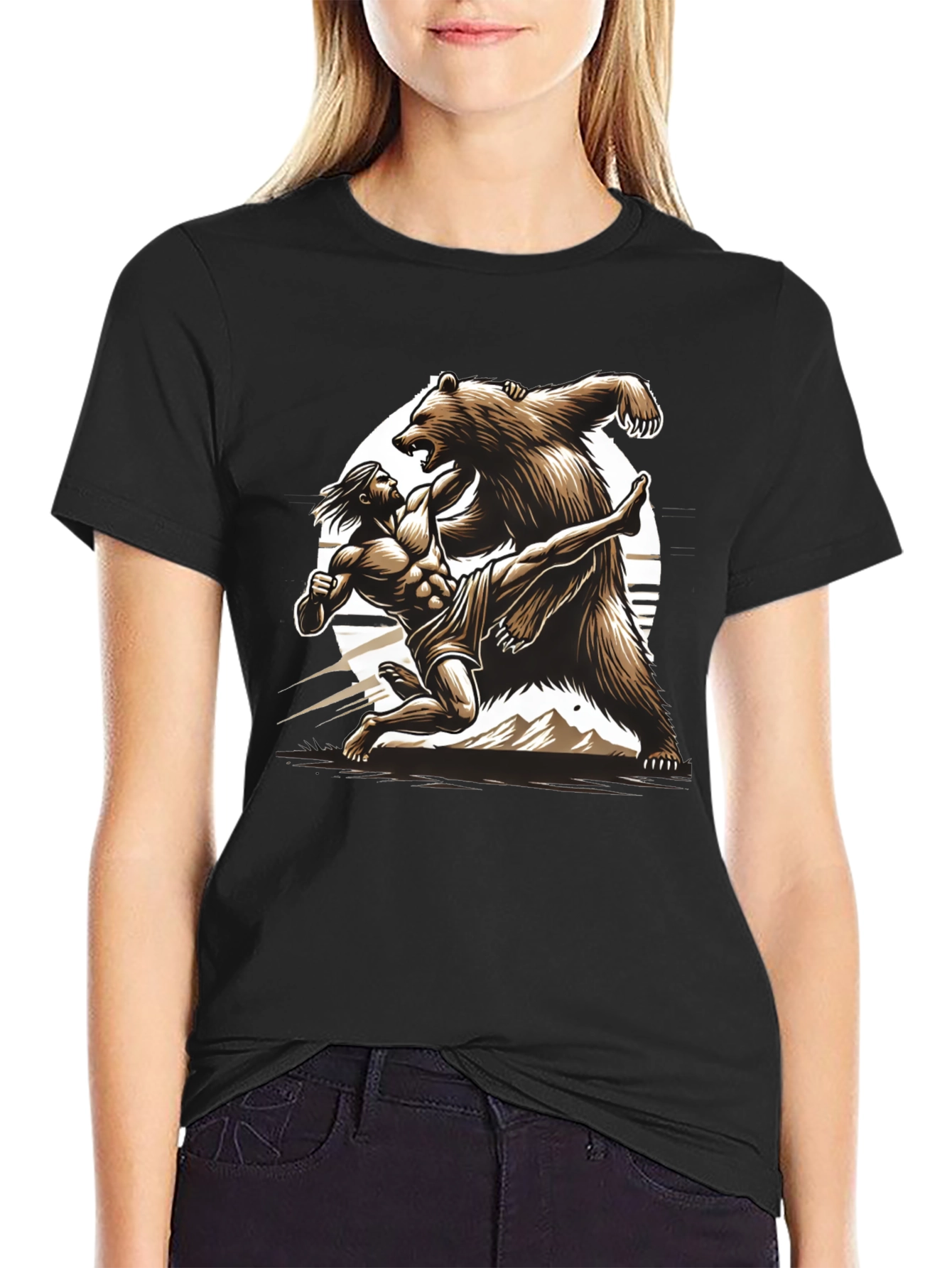 Man Vs Bear Graphic T-Shirt