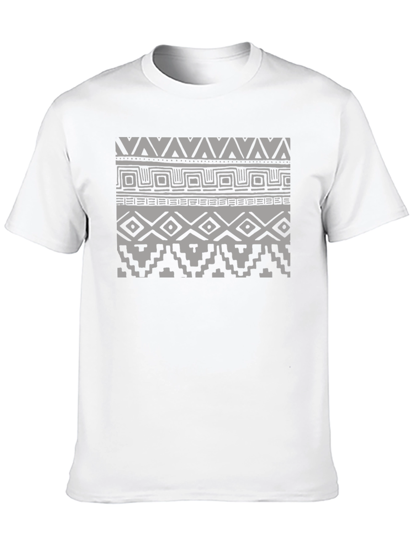Tribal Patterned Black T-Shirt