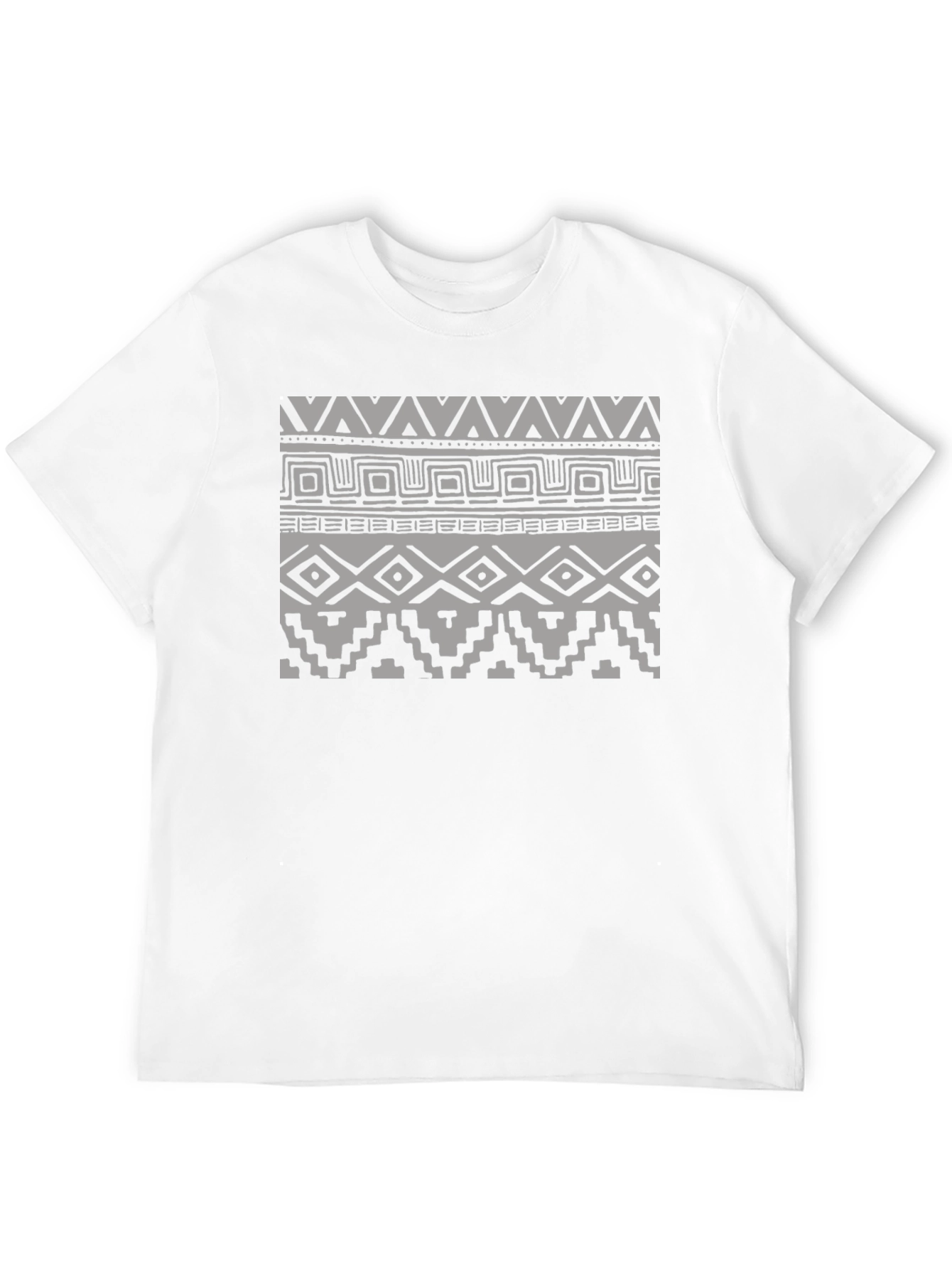 Tribal Patterned Black T-Shirt