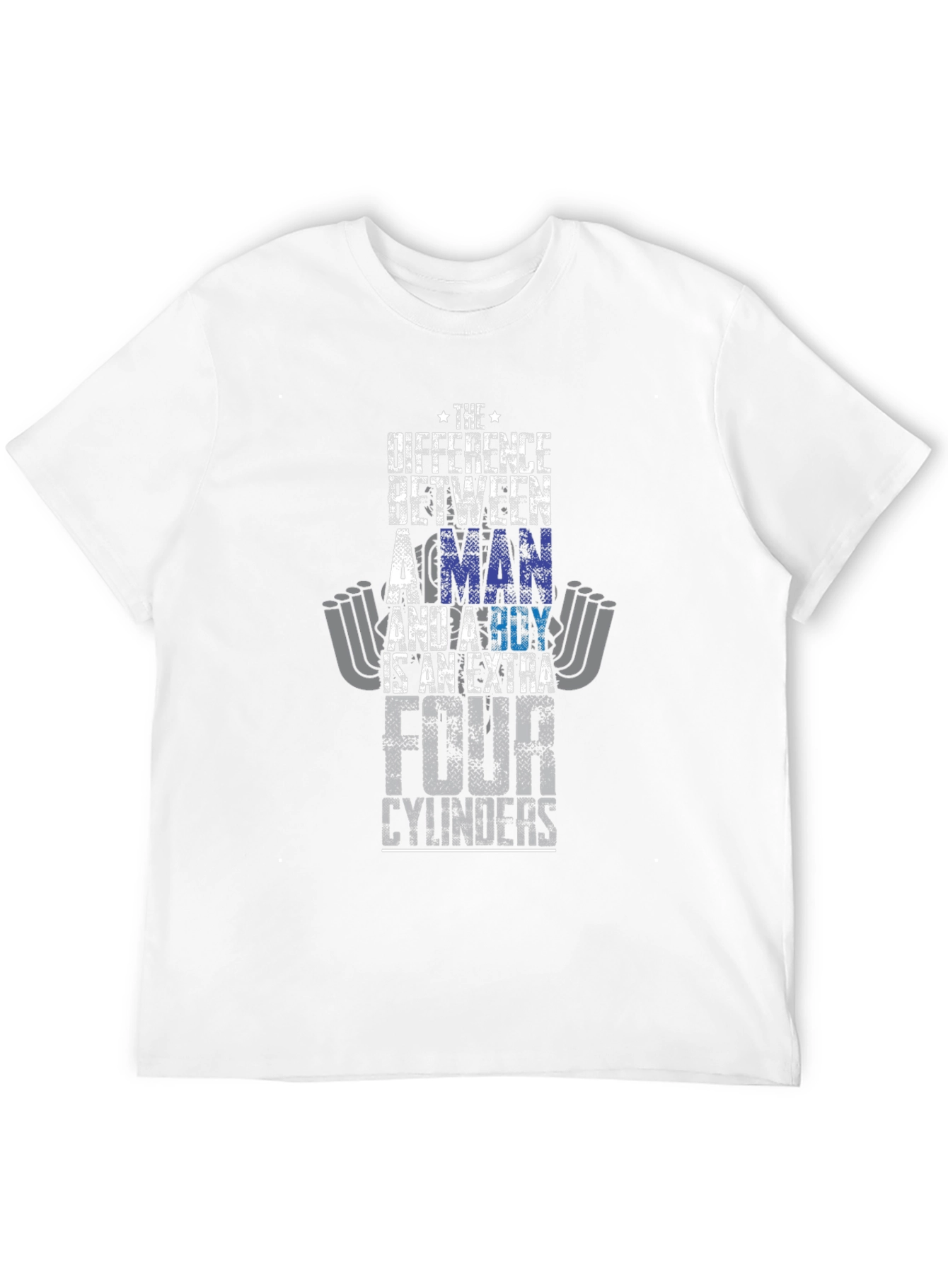 Man vs Boy 4 Cylinder Car Graphic T-Shirt