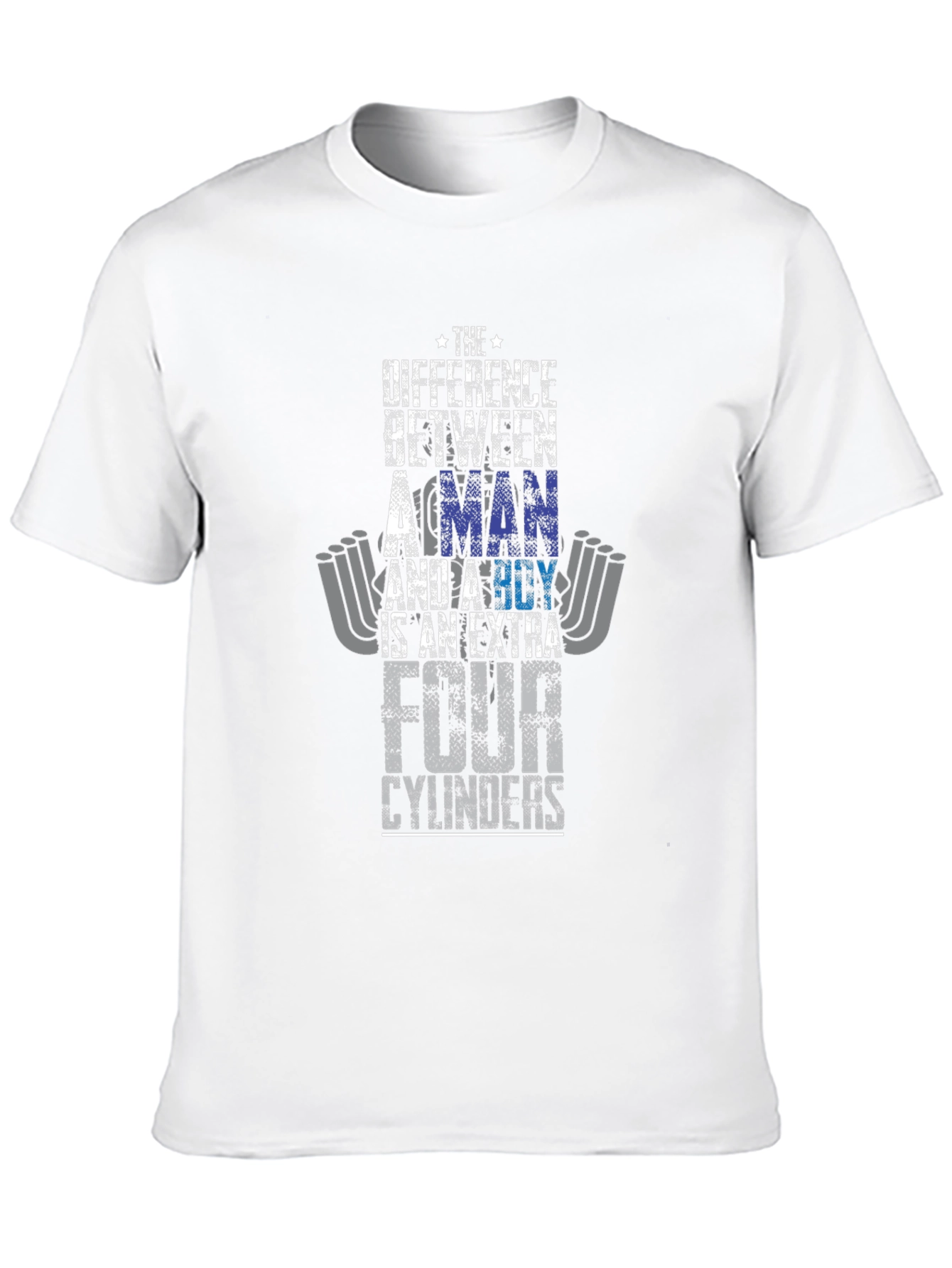 Man vs Boy 4 Cylinder Car Graphic T-Shirt