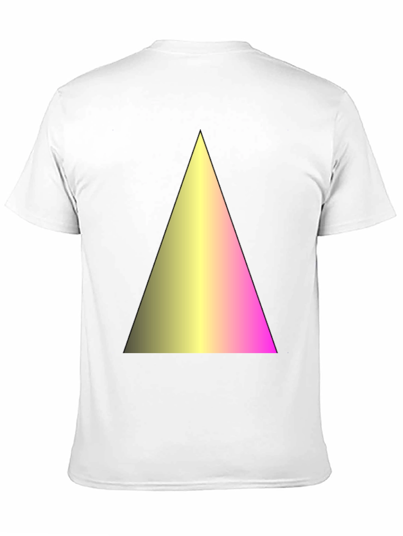 Gradient Triangle Graphic Black T-Shirt