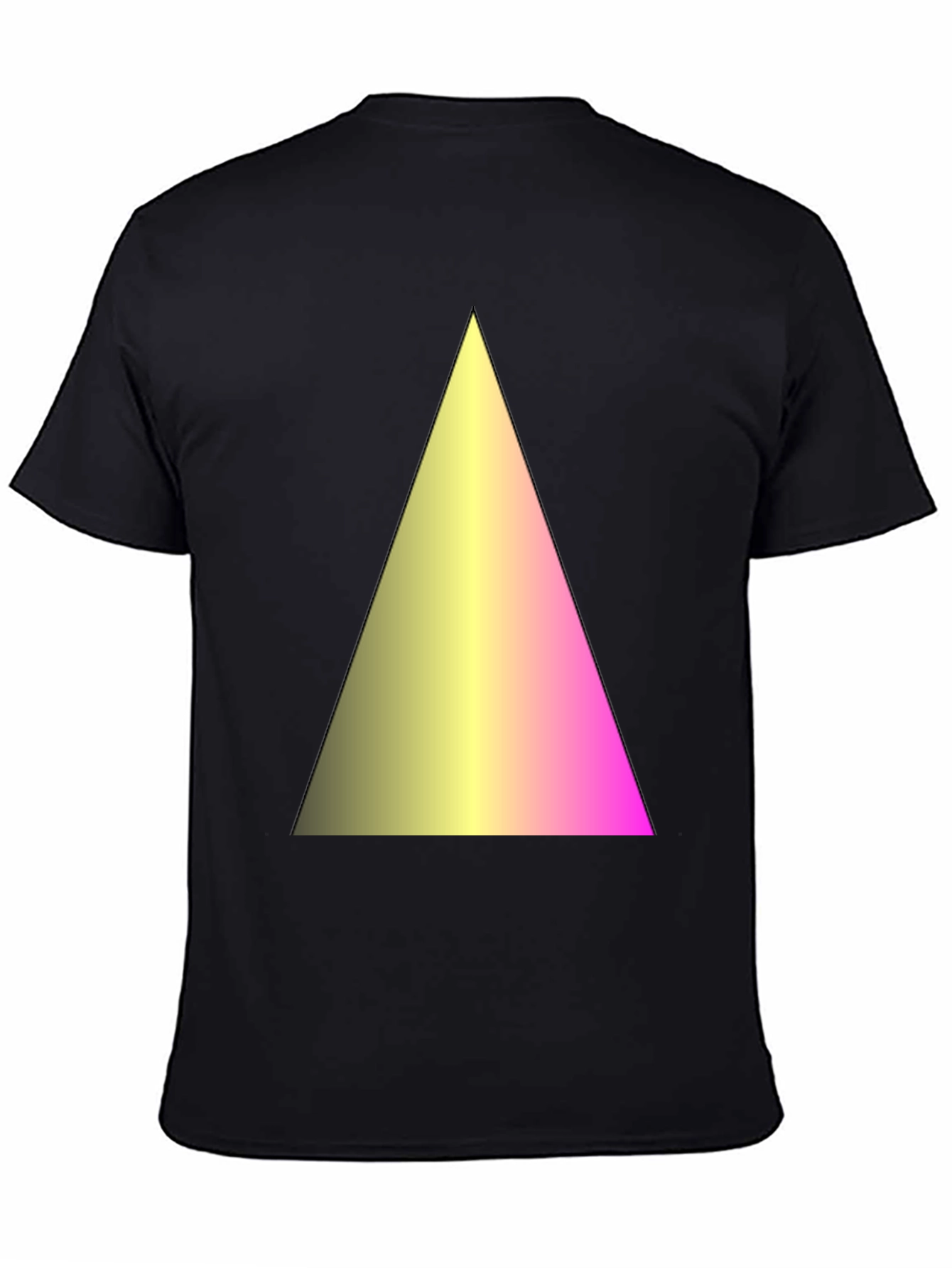 Gradient Triangle Graphic Black T-Shirt