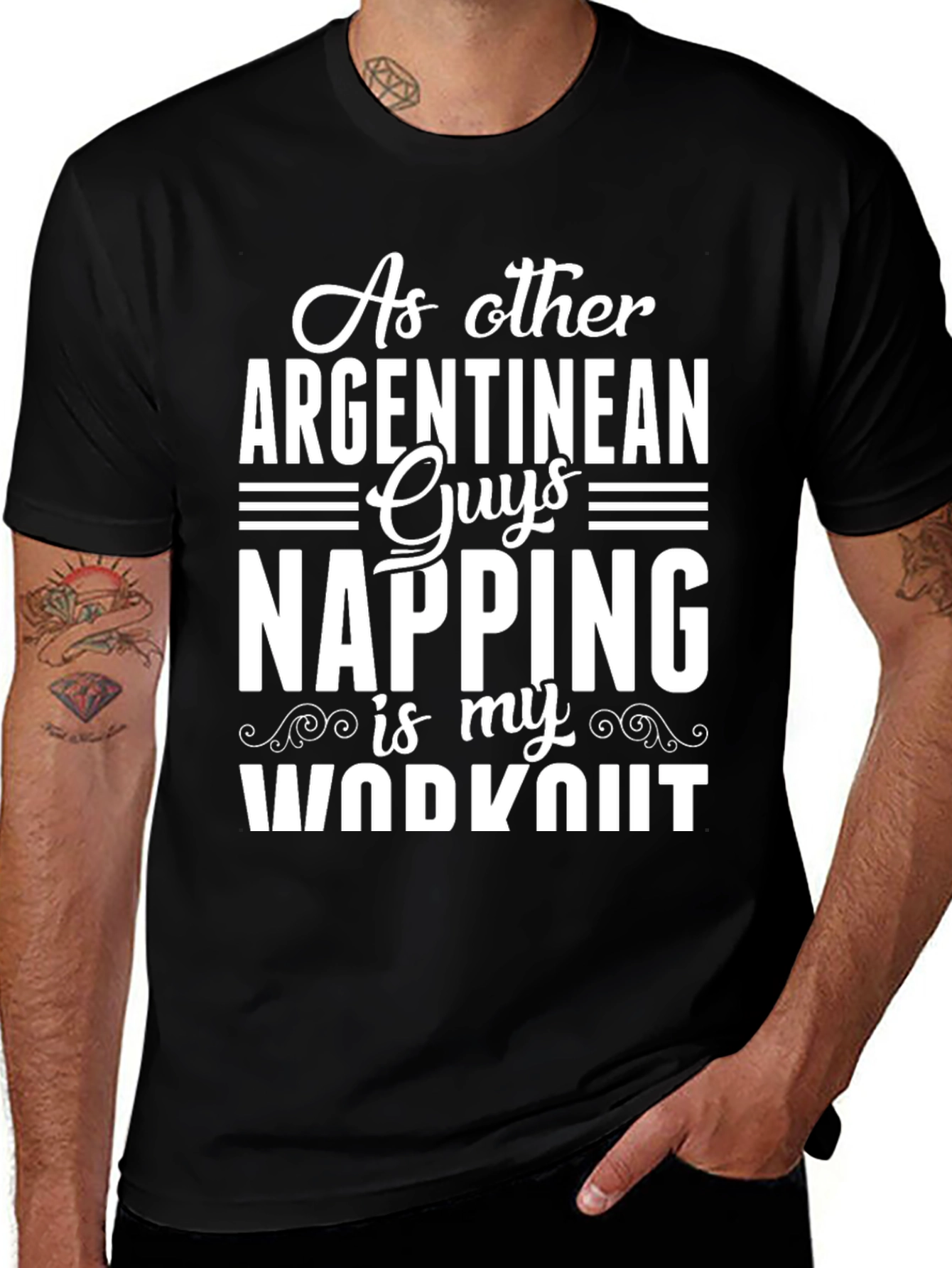 Argentinean Napping Workout T-Shirt - Funny Graphic Tee