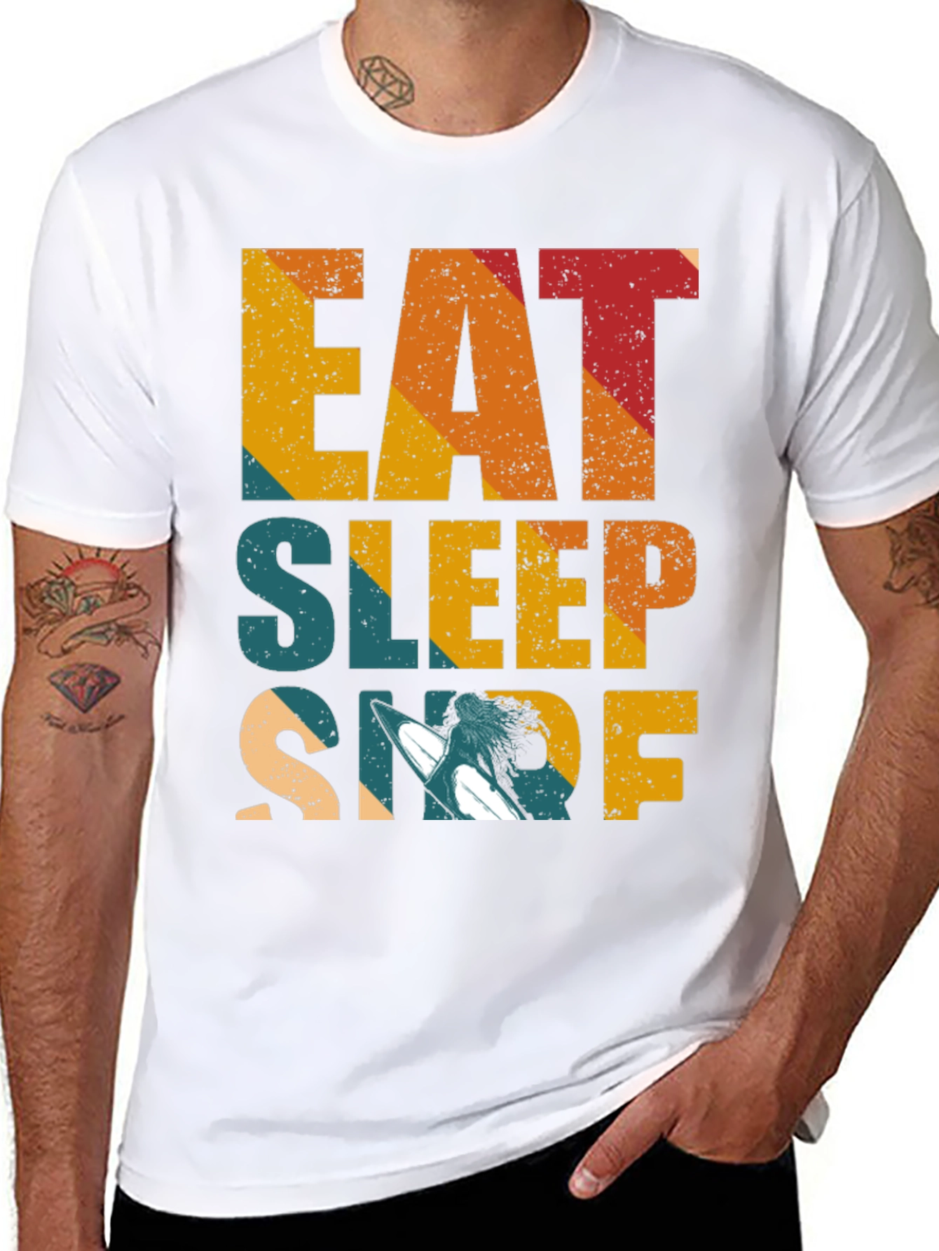 Eat Sleep Surf T-Shirt - Surfing Lifestyle Tee