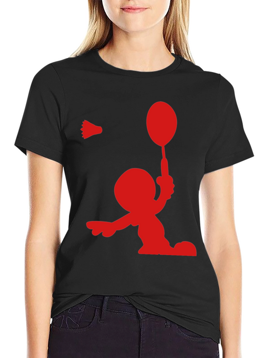 Badminton Player Graphic Tee - Sporty Stylish Shirt