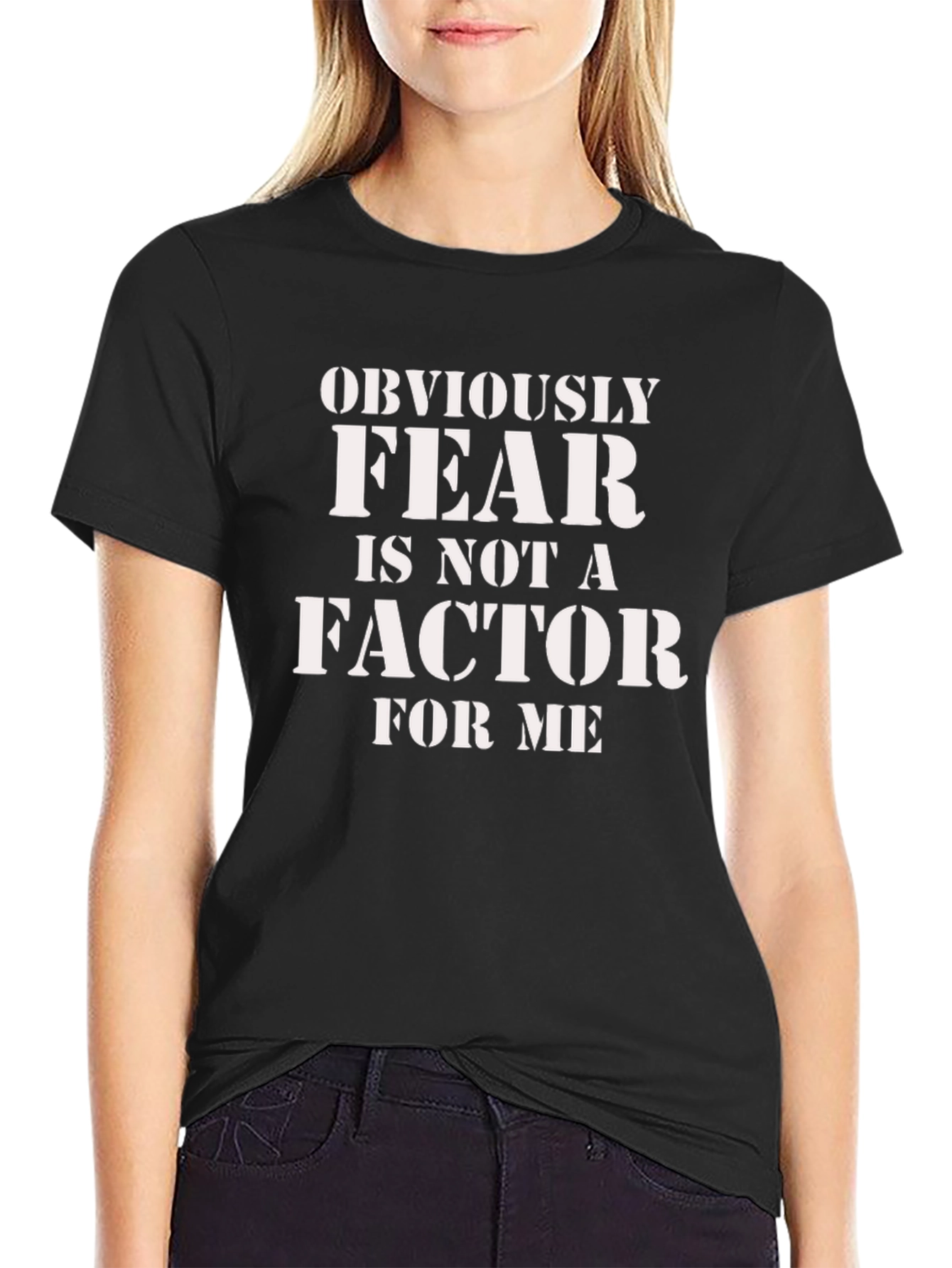 Fear is Not a Factor Black Graphic Tee