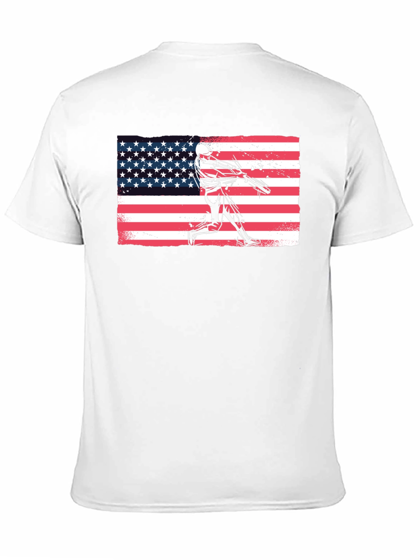 American Flag Baseball Graphic T-Shirt
