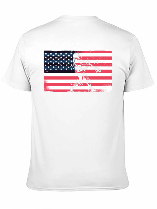American Flag Baseball Graphic T-Shirt