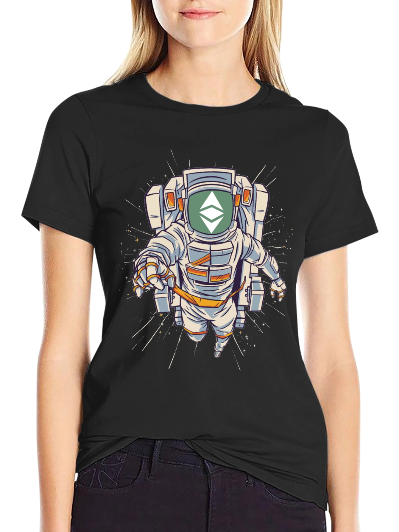 Ethereum Astronaut Black T-Shirt