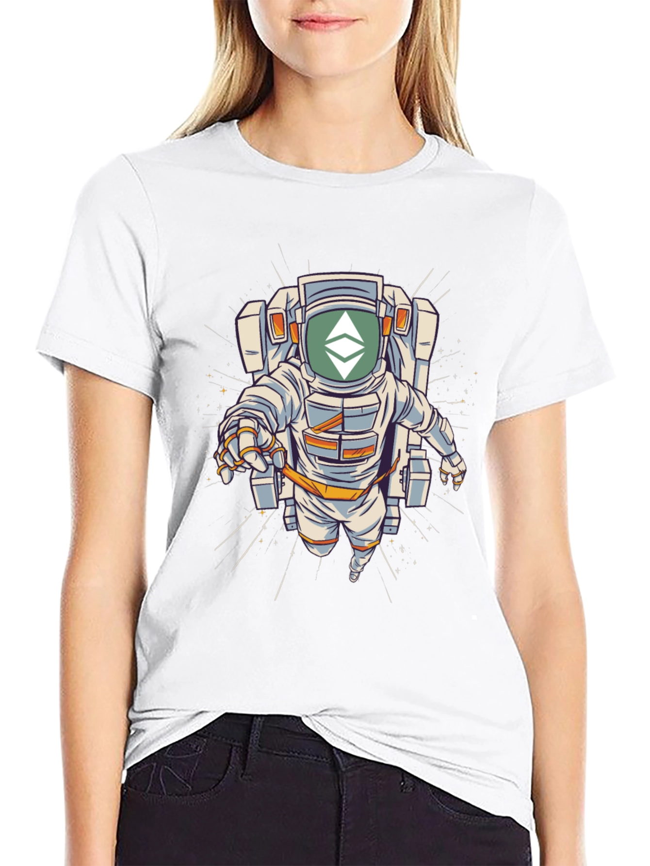 Ethereum Astronaut Black T-Shirt