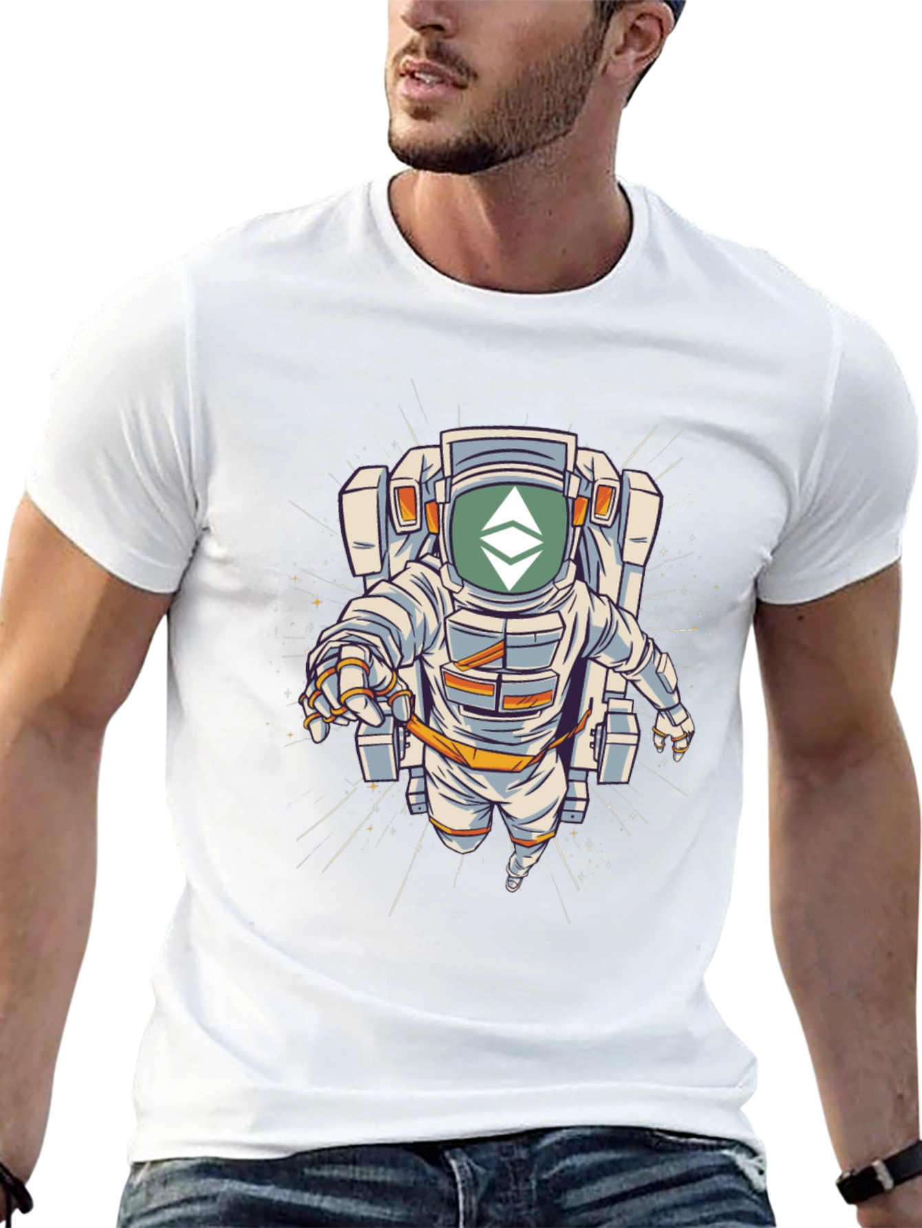 Ethereum Astronaut Black T-Shirt