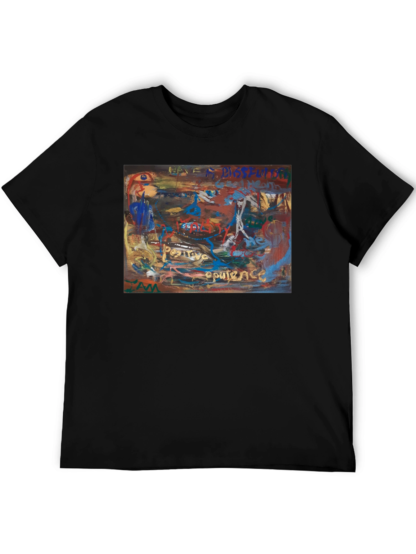 Abstract Art Print Crew Neck T-Shirt