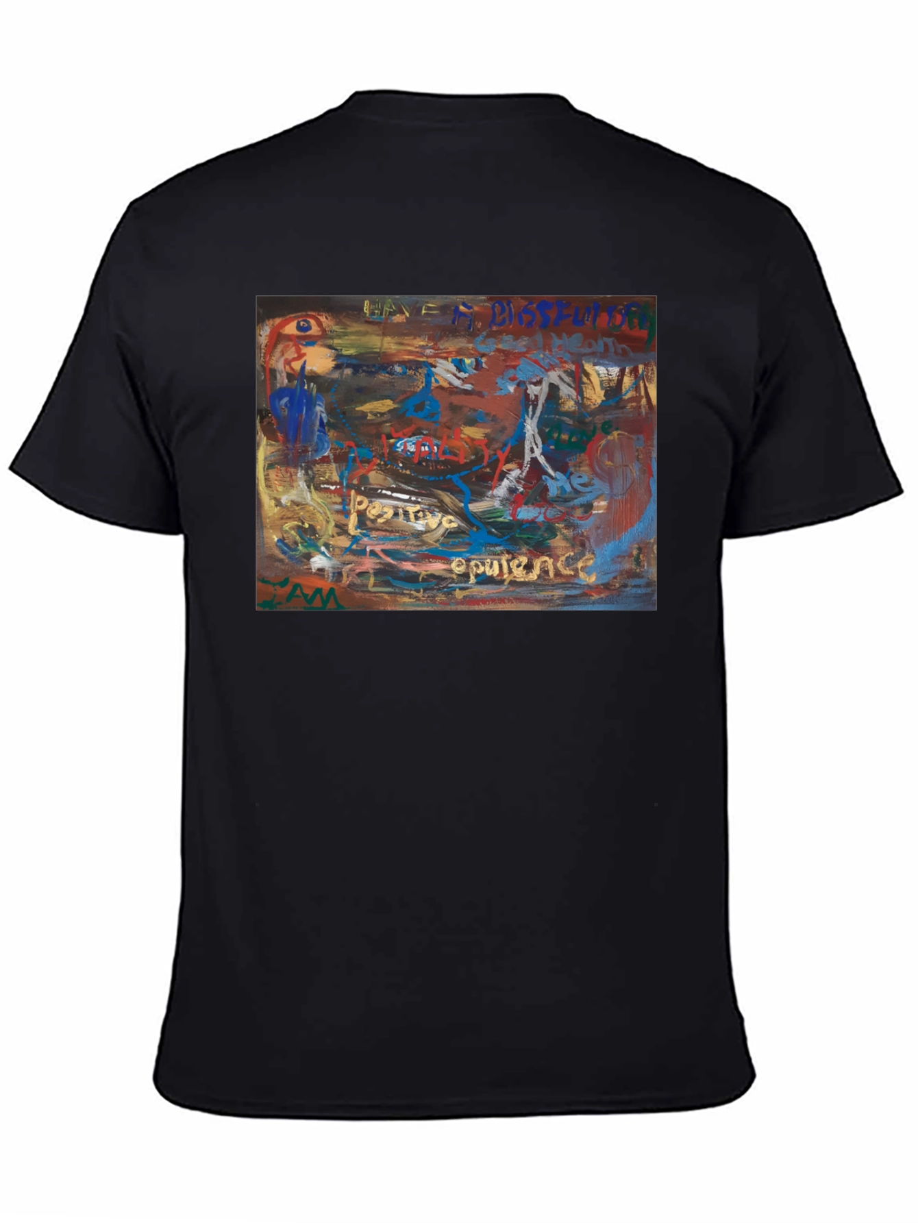 Abstract Art Print Crew Neck T-Shirt