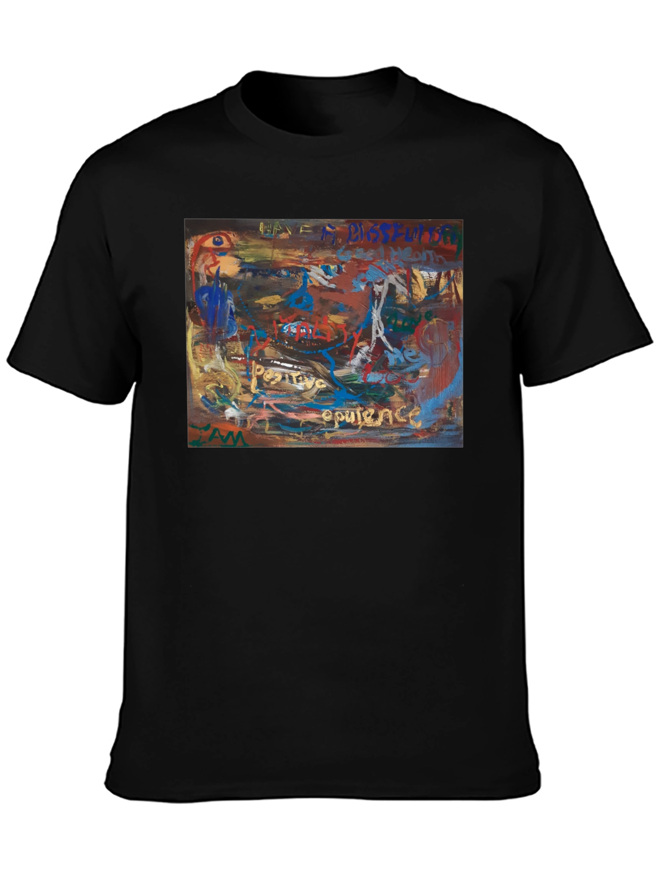 Abstract Art Print Crew Neck T-Shirt