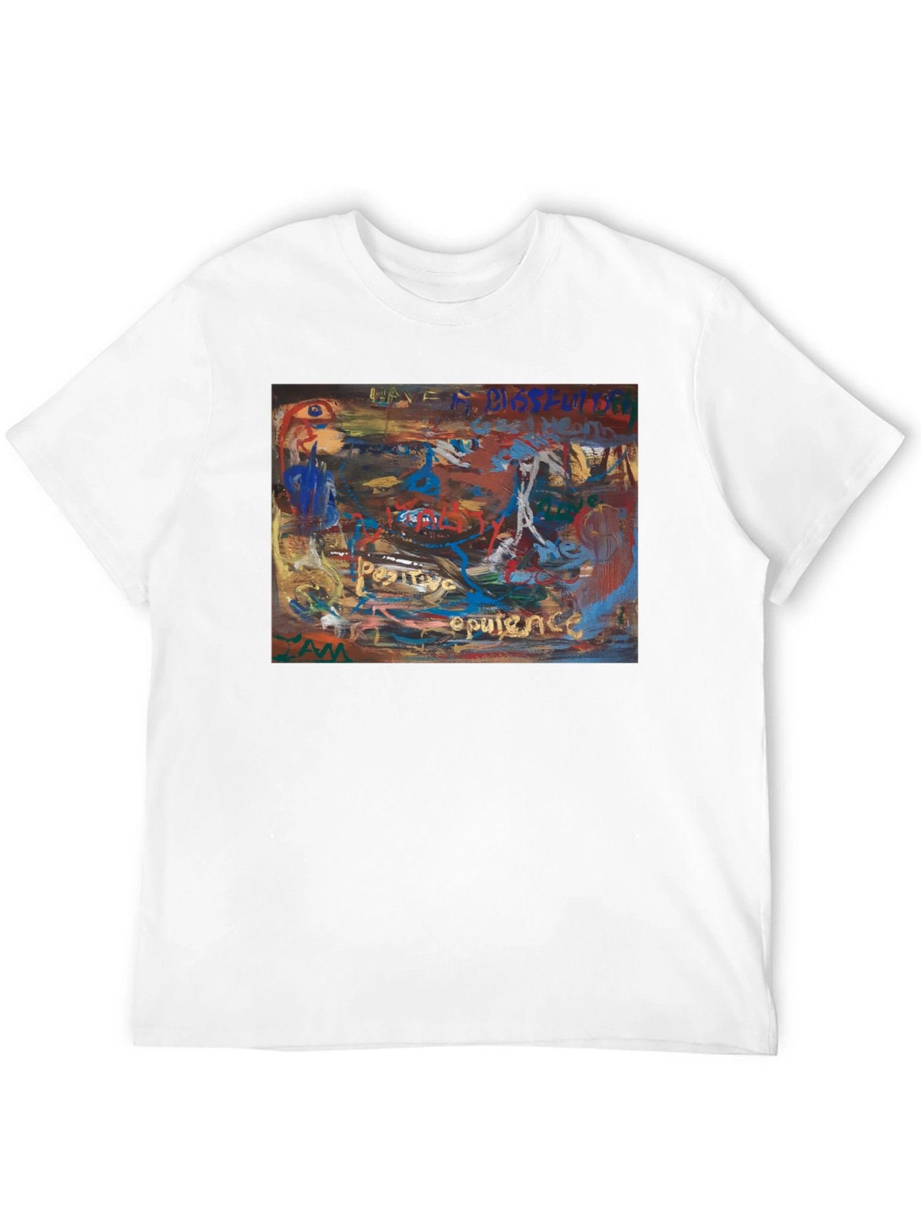 Abstract Art Print Crew Neck T-Shirt