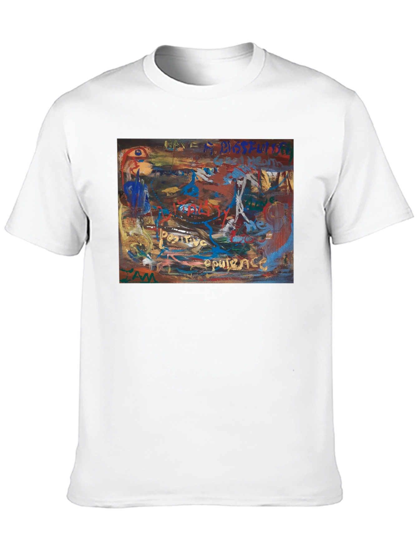 Abstract Art Print Crew Neck T-Shirt