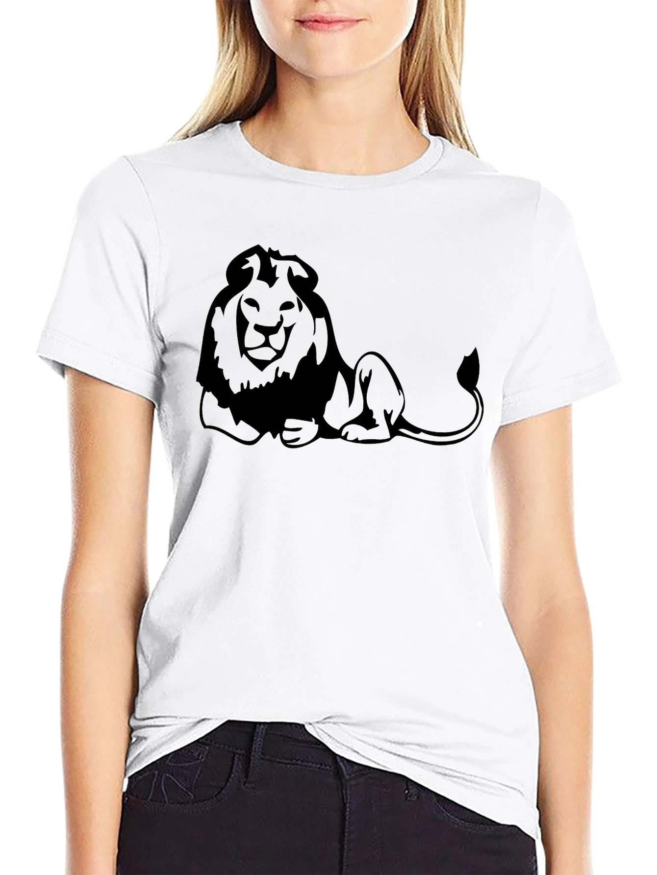 Black Lion Graphic T-Shirt - Cool Casual Tee