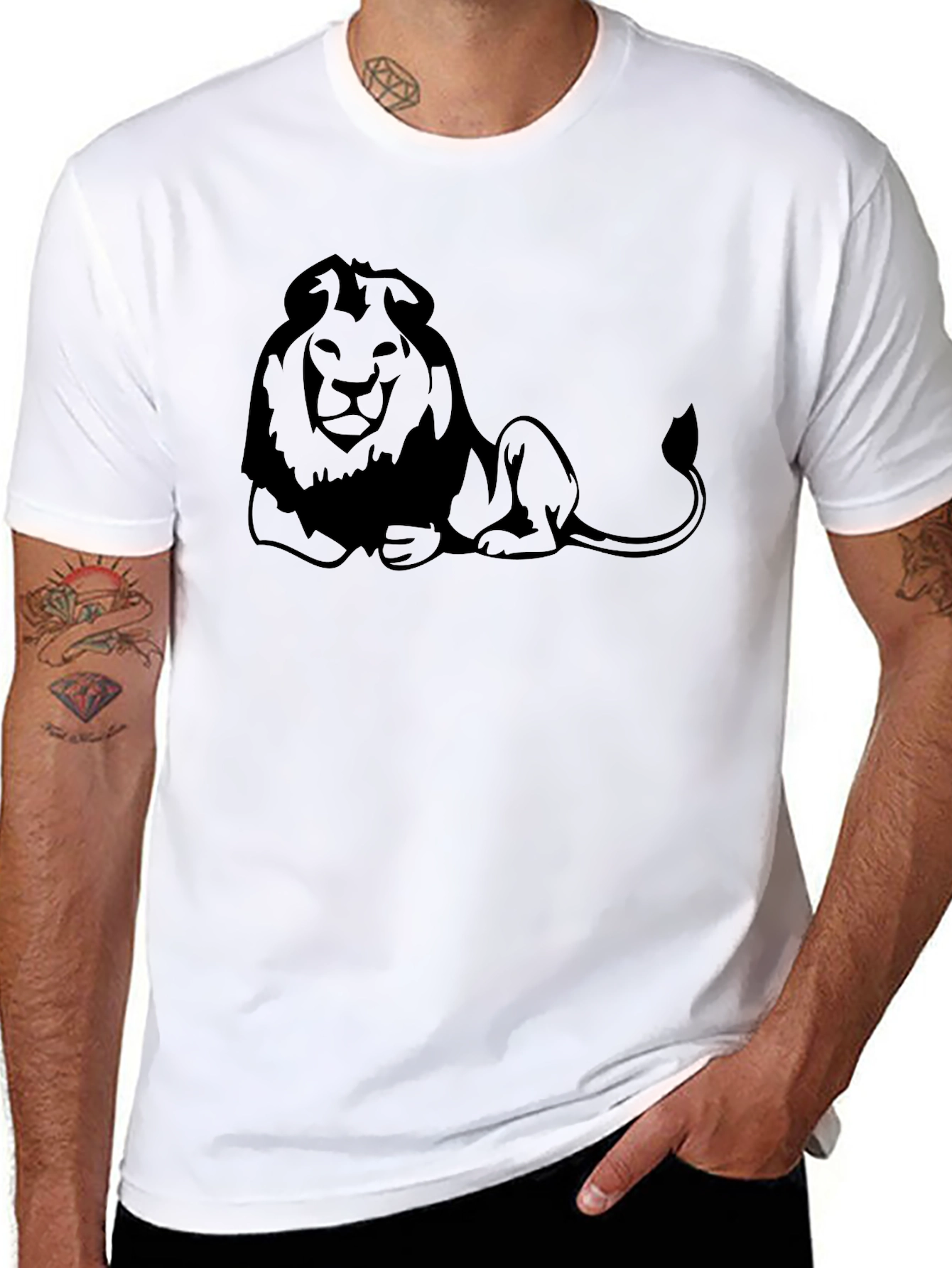 Black Lion Graphic T-Shirt - Cool Casual Tee