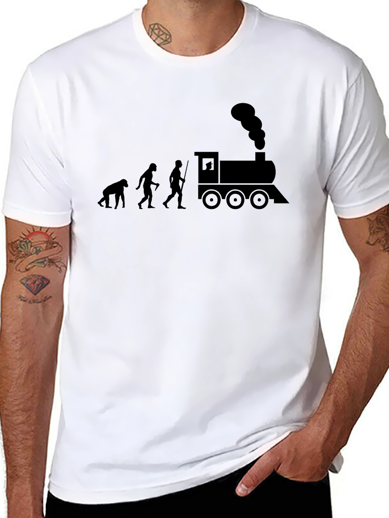 Evolution to Train Black T-Shirt