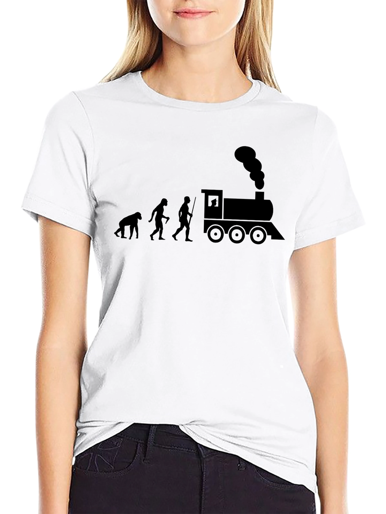 Evolution to Train Black T-Shirt