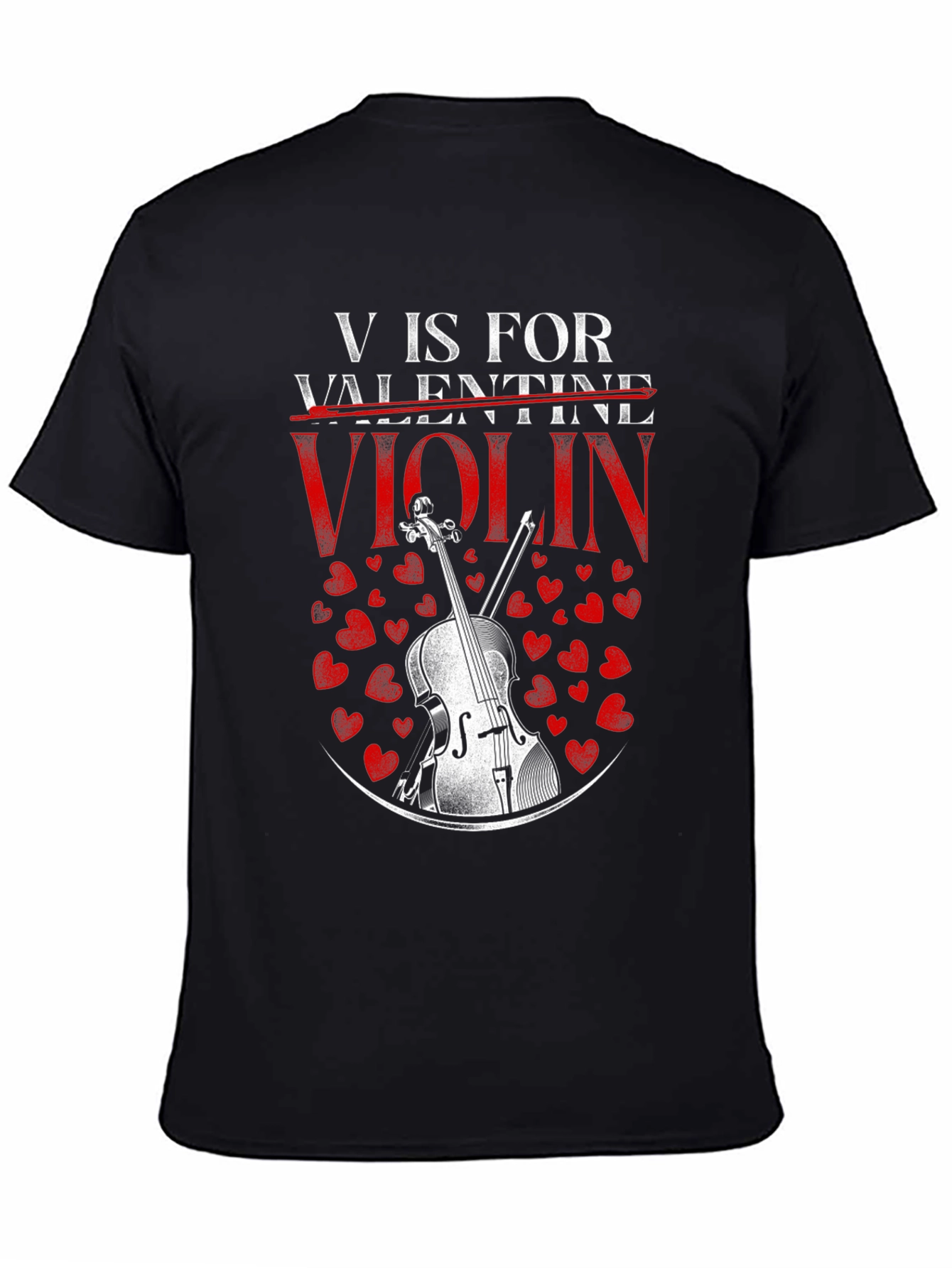 V is for Violin Valentines Day T-Shirt