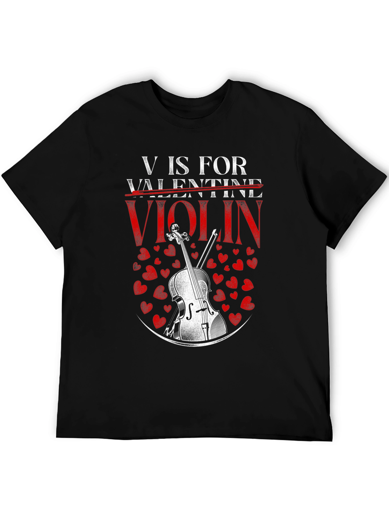 V is for Violin Valentines Day T-Shirt