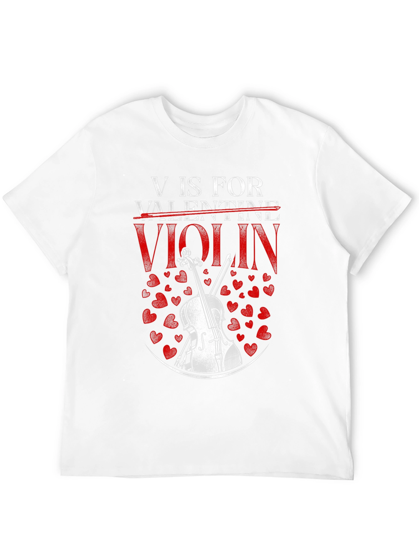 V is for Violin Valentines Day T-Shirt