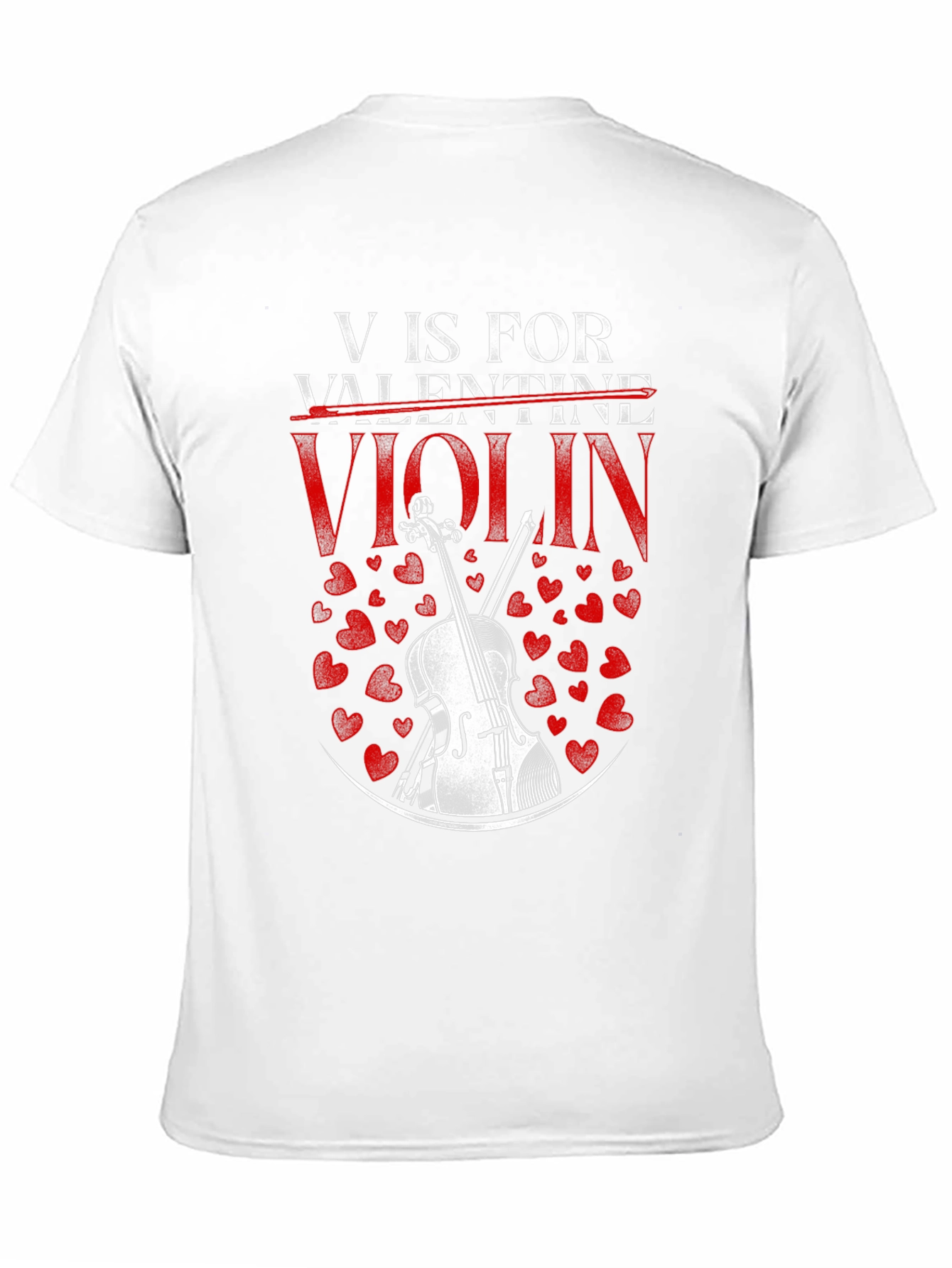 V is for Violin Valentines Day T-Shirt